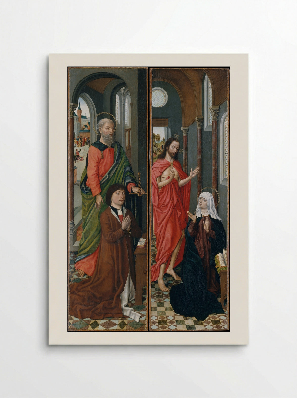 Saint Paul with a Donor; Christ Appearing to His Mother - Master of the Saint Ursula Legend - Poster