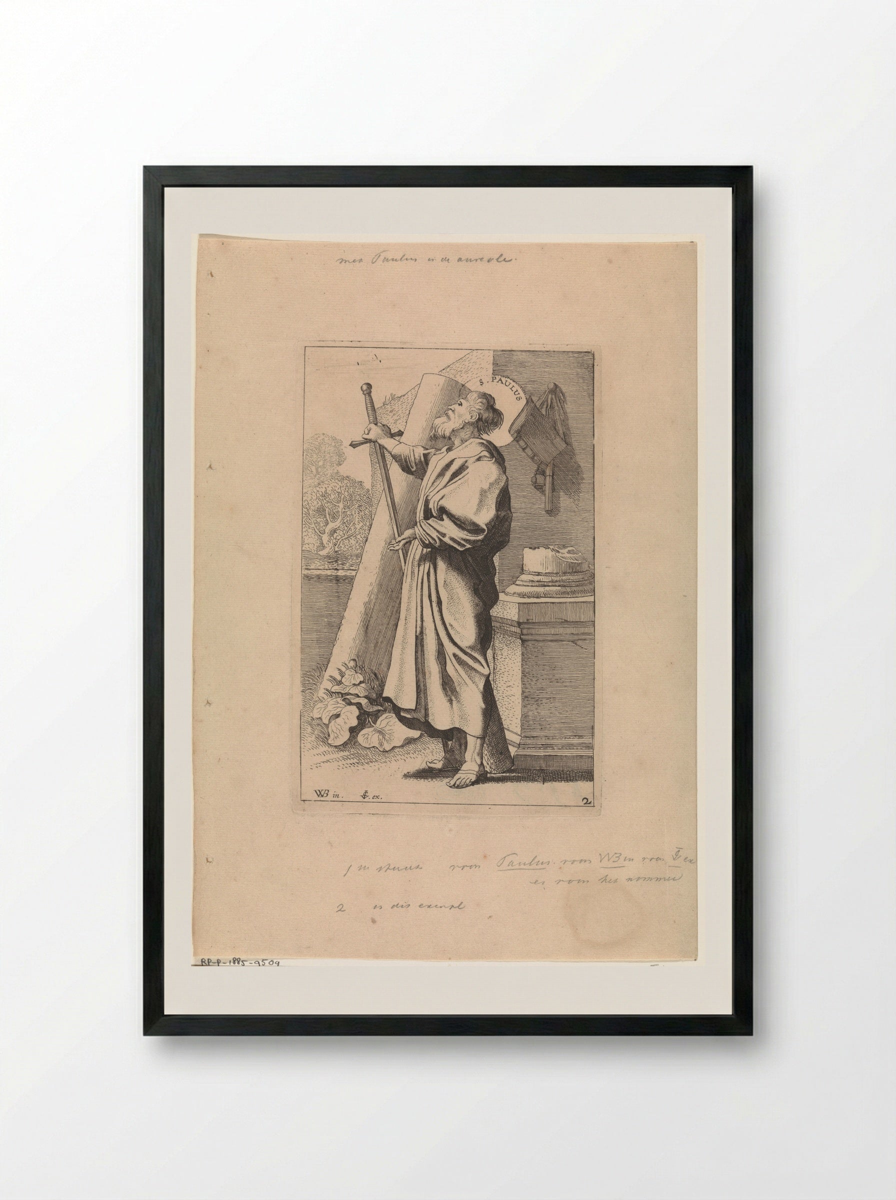 Saint Paul - Jan van de Velde II - Framed Print Black