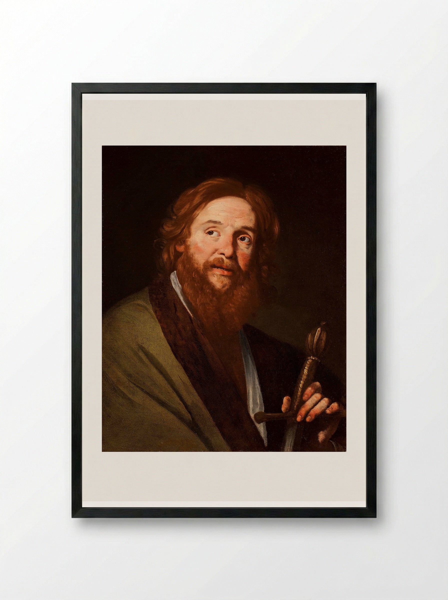 Saint Paul - Bernardo Strozzi - Framed Print Black