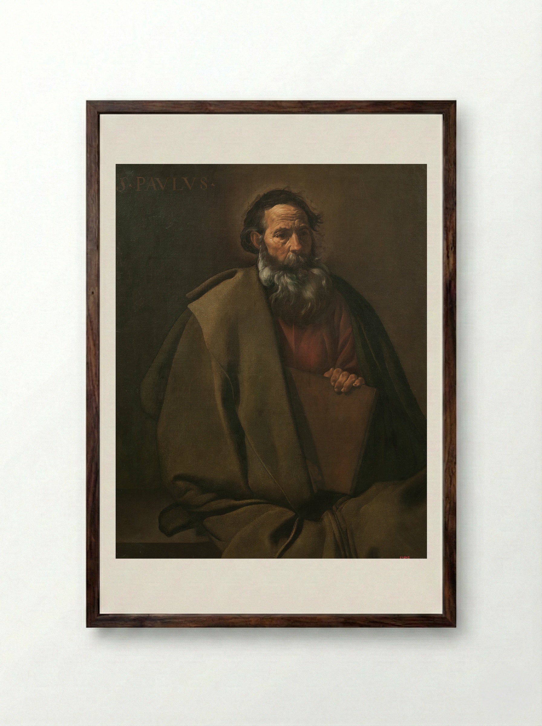 Saint Paul - Diego Velázquez - Framed Print Dark Wood