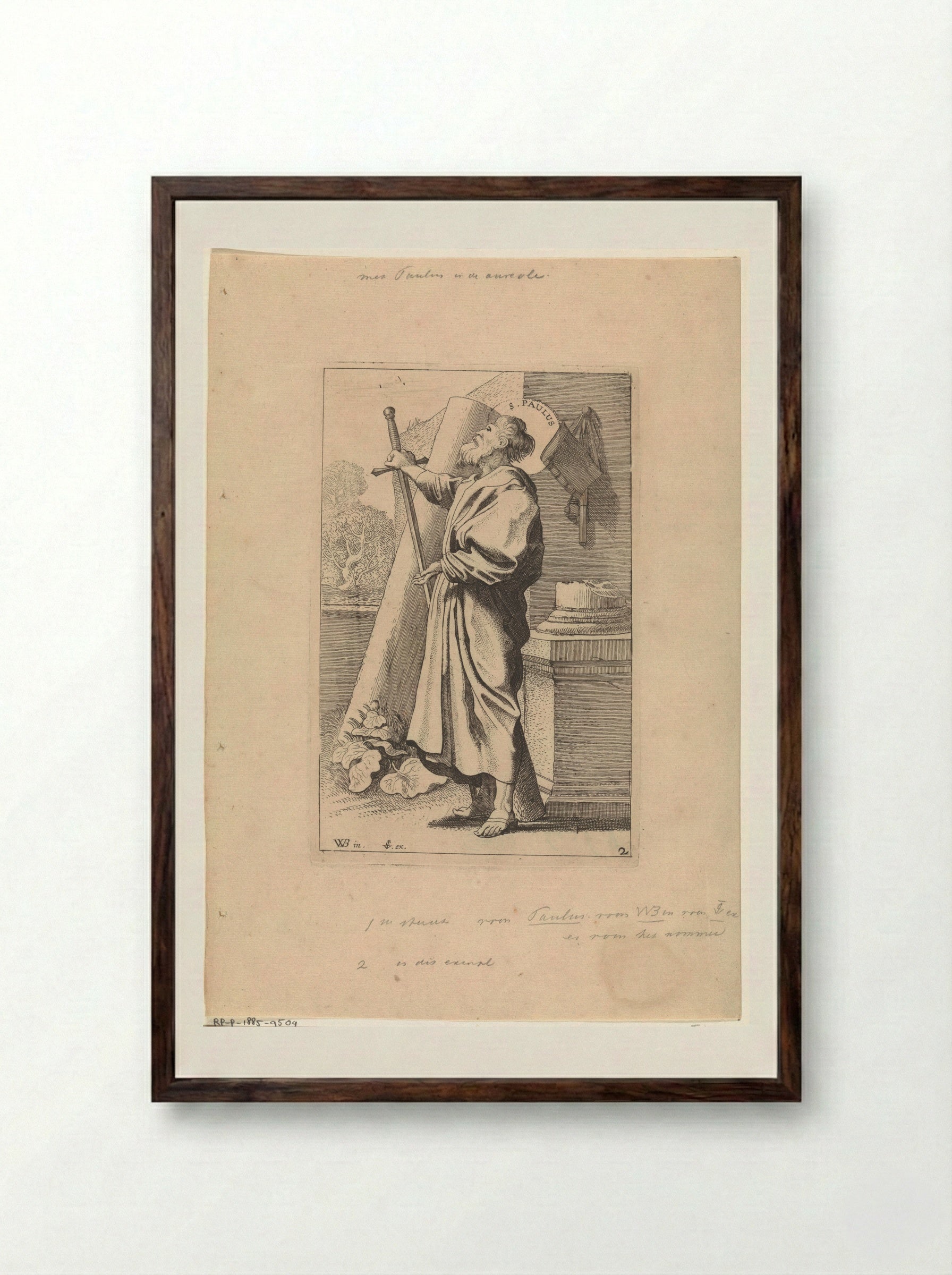 Saint Paul - Jan van de Velde II - Framed Print Dark Wood