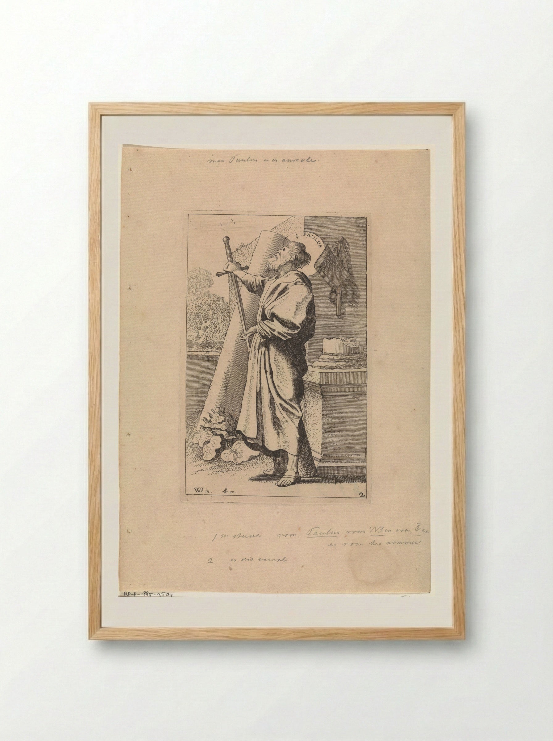 Saint Paul - Jan van de Velde II - Framed Print Wood