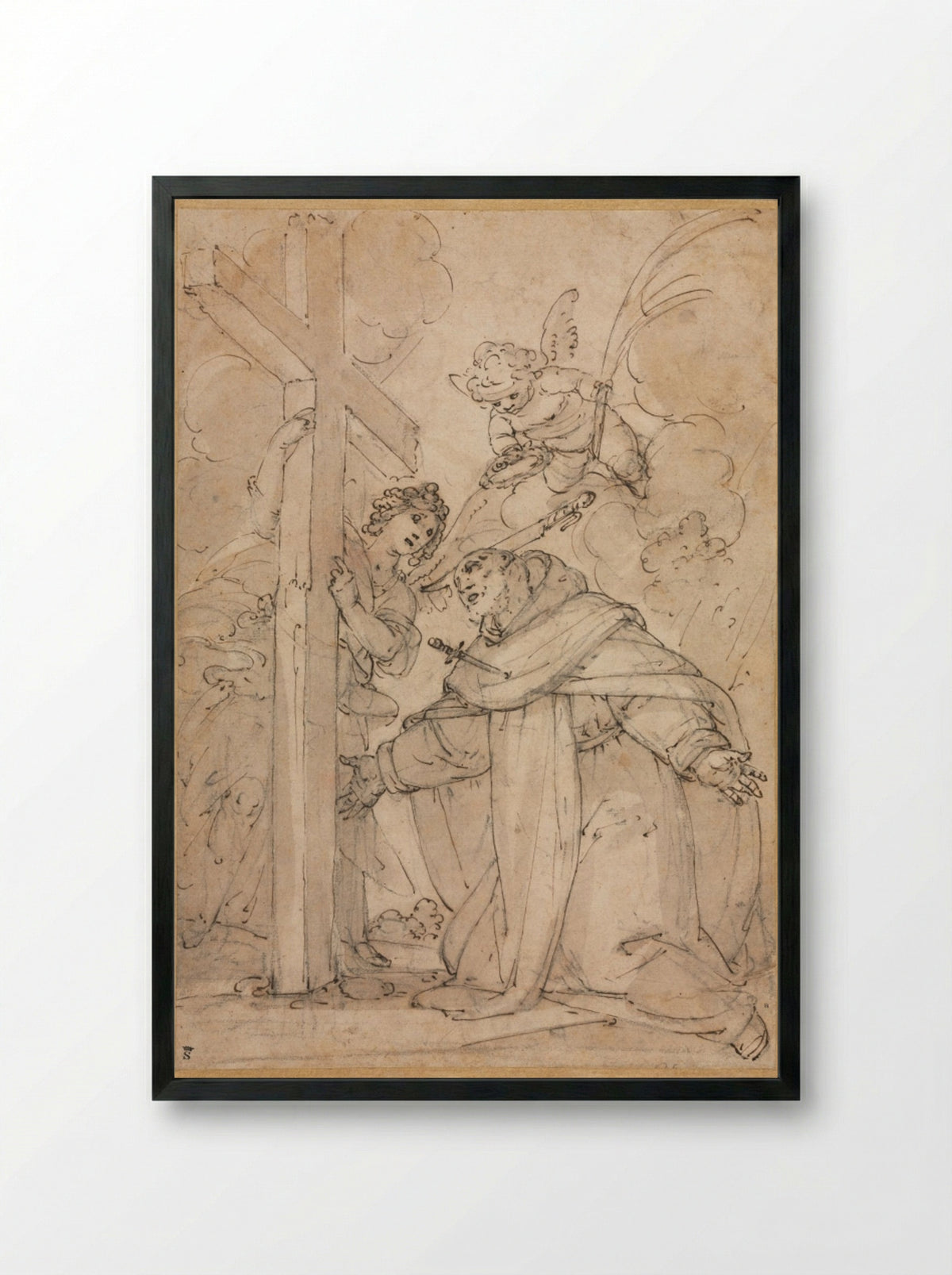 Saint Peter Martyr - Giovanni Battista Paggi - Framed Print Black