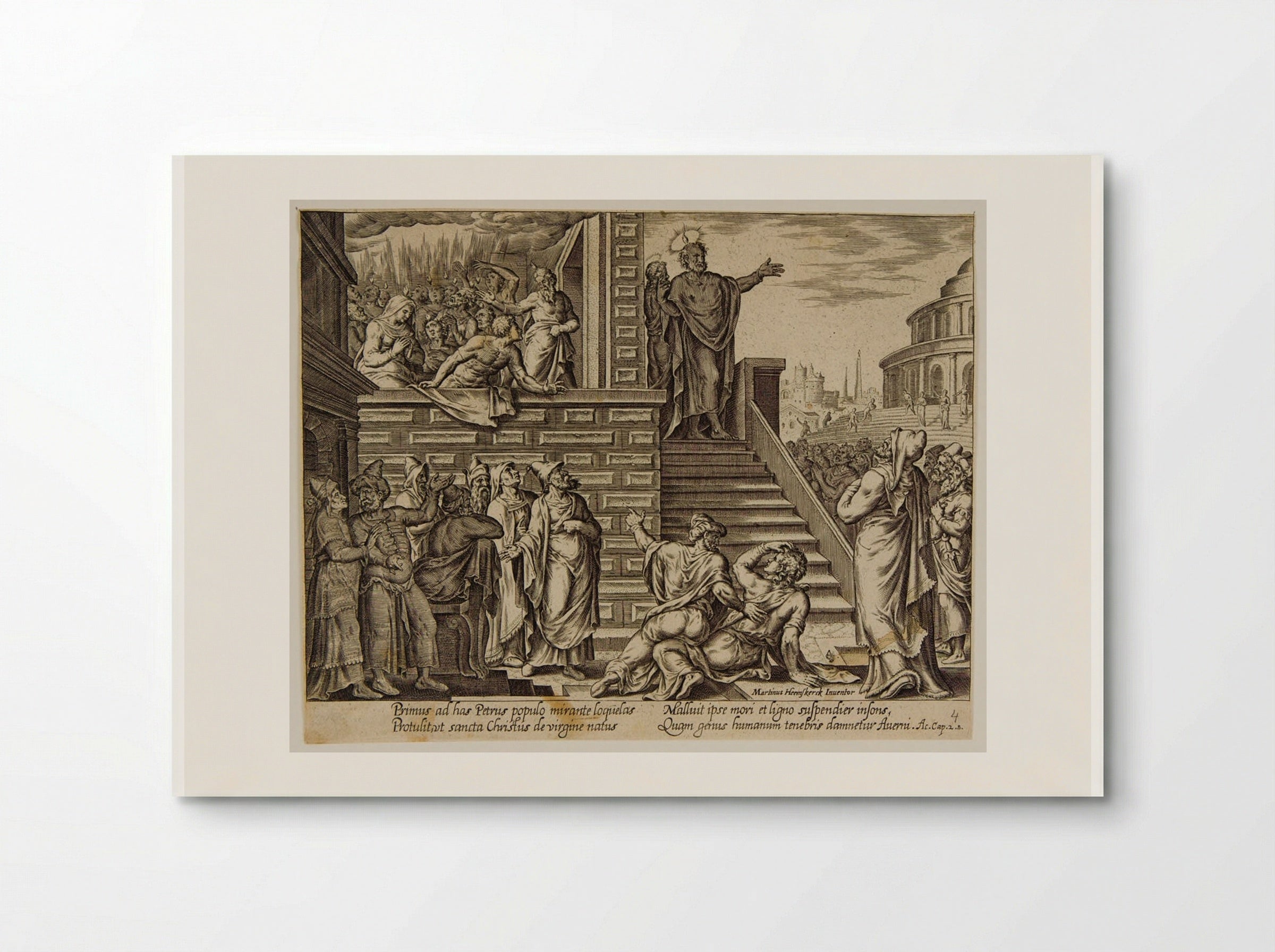 Saint Peter Preaching in Jerusalem - Philips Galle - Poster
