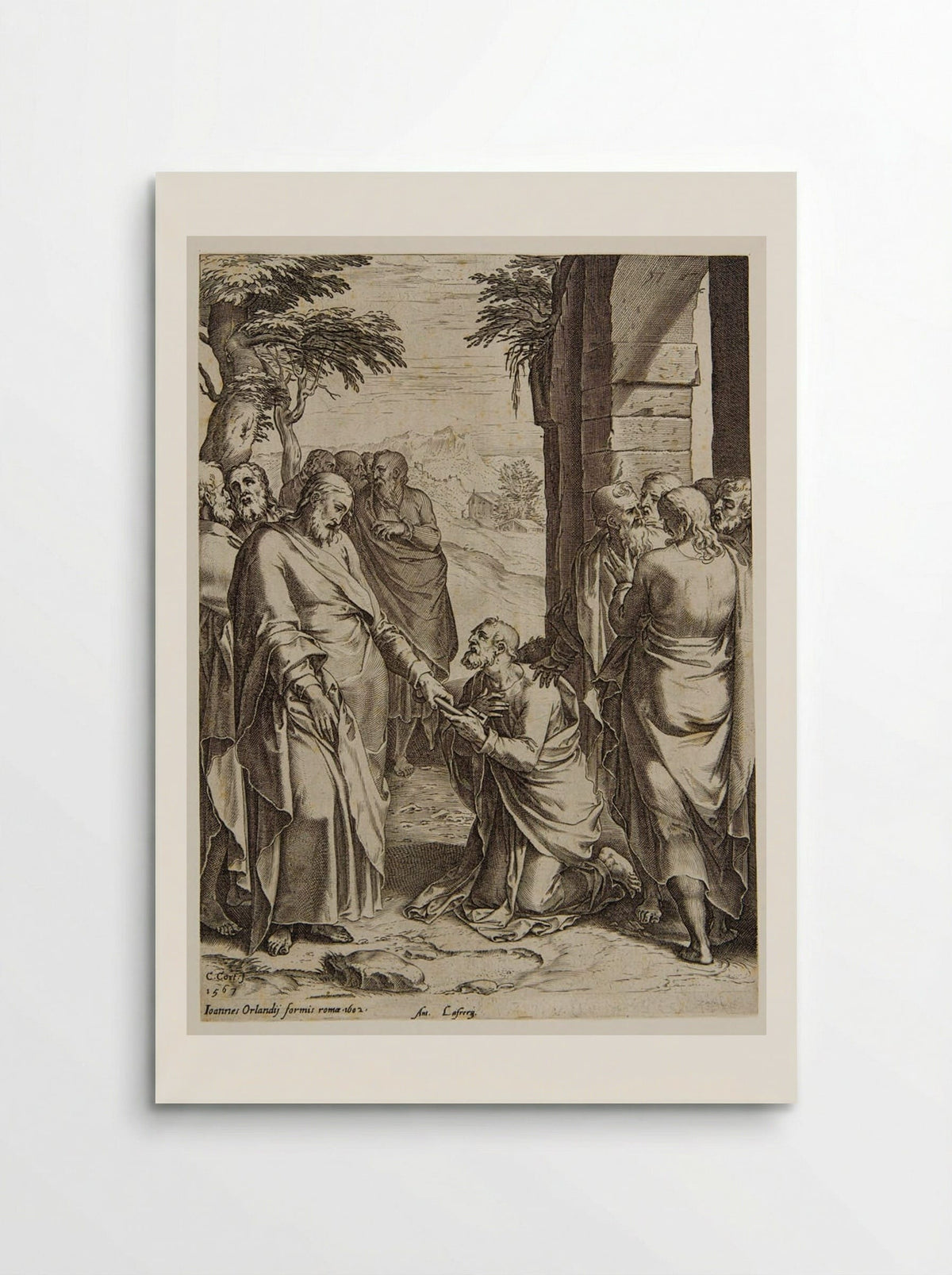 Saint Peter Receiving the Keys - Cornelis Cort - Poster