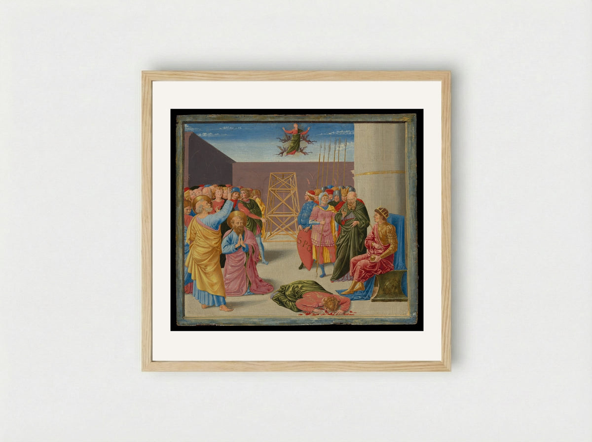Saint Peter and Simon Magus - Benozzo Gozzoli - Framed Print Wood