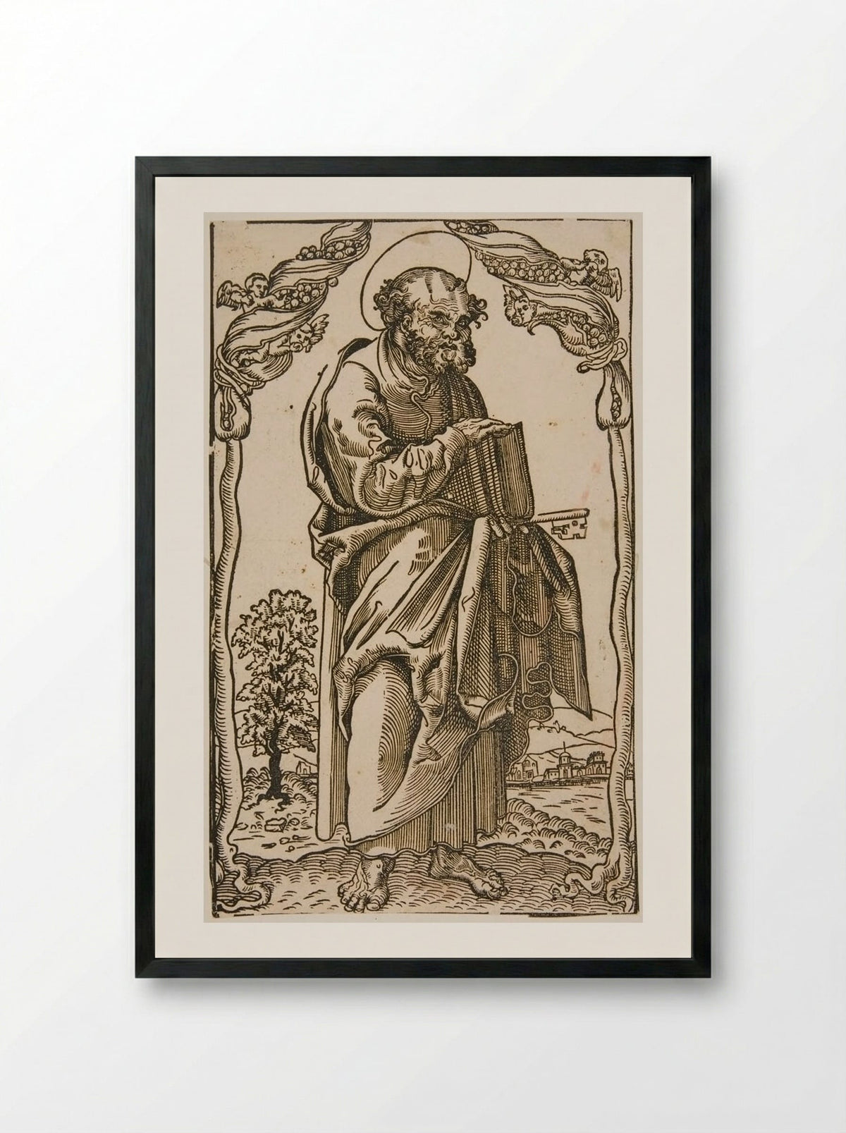 Saint Peter - Lucas Cranach the Elder - Framed Print Black