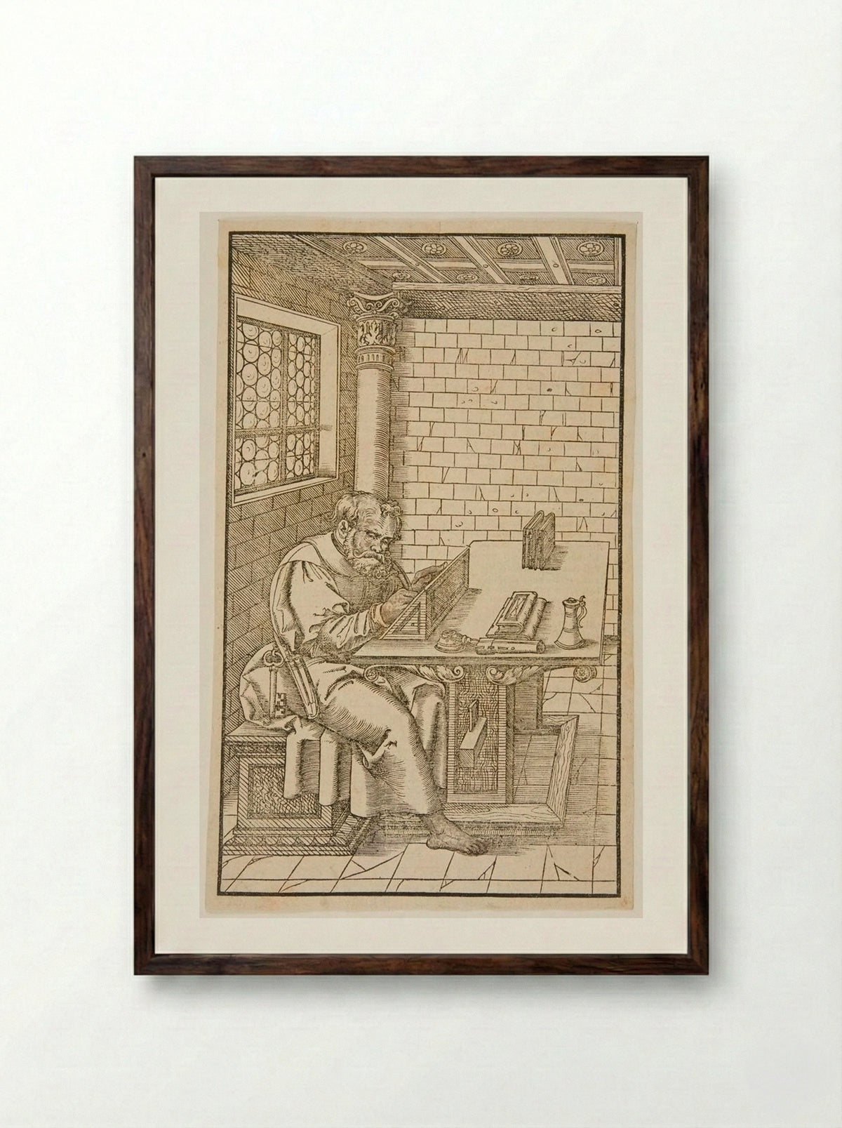 Saint Peter - Lucas Cranach the Younger - Framed Print Dark Wood