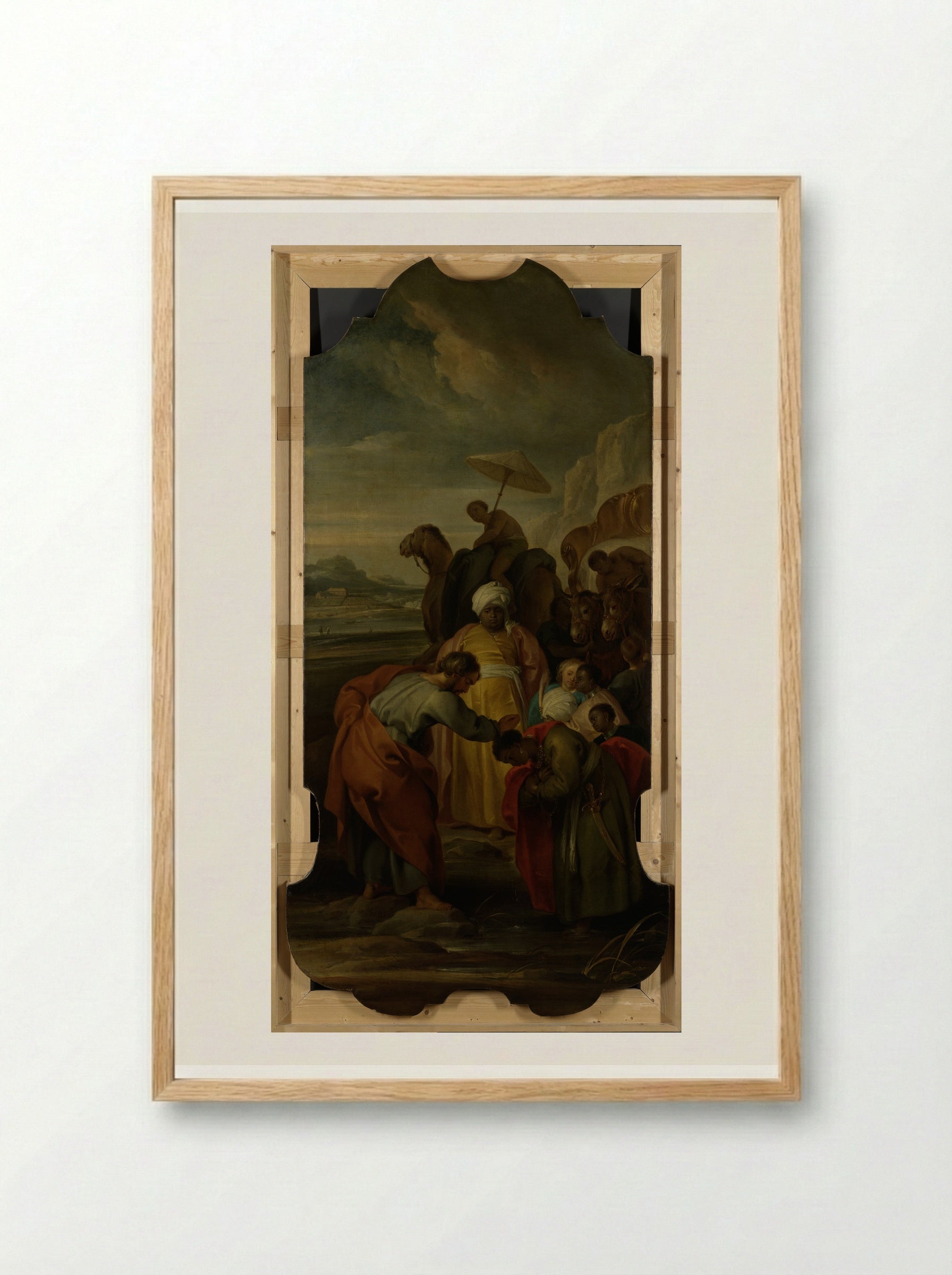 Saint Philip Baptizes the Eunuch - Jacob de Wit - Framed Print Wood