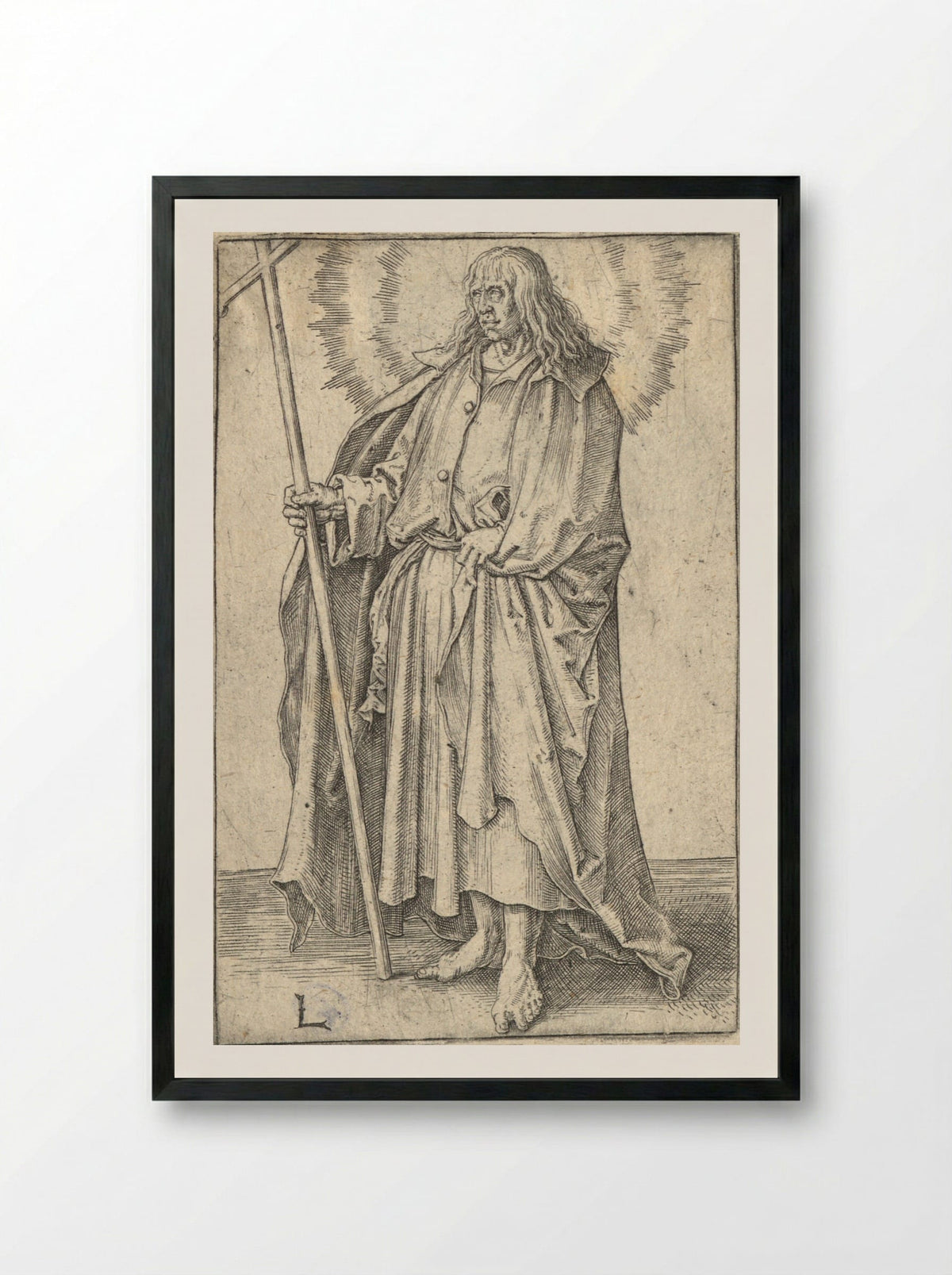 Saint Philip - Lucas van Leyden - Framed Print Black