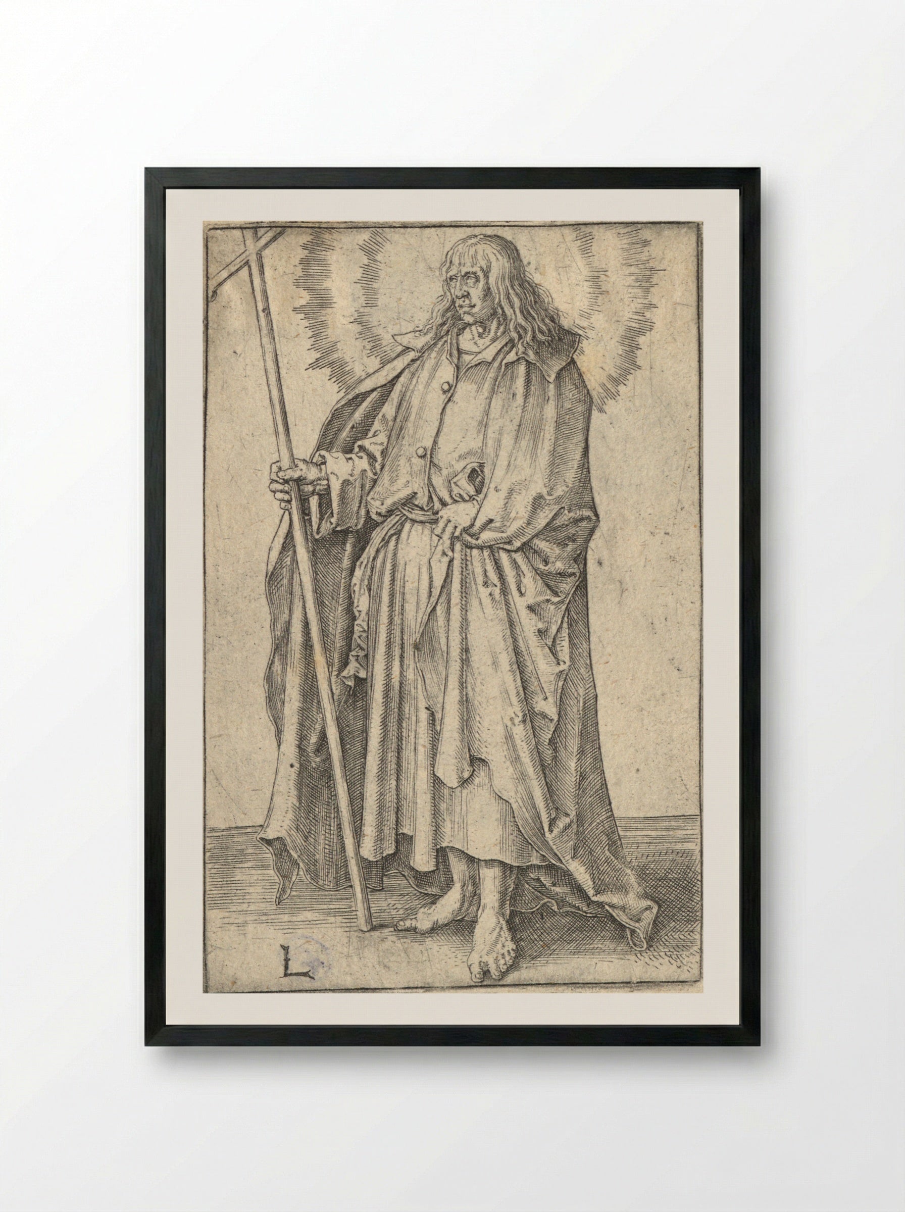 Saint Philip - Lucas van Leyden - Framed Print Black