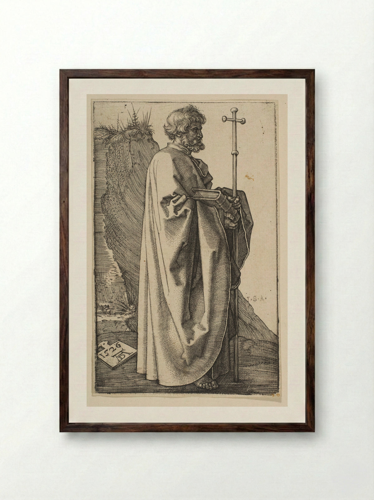Saint Philip - Albrecht Dürer - Framed Print Dark Wood