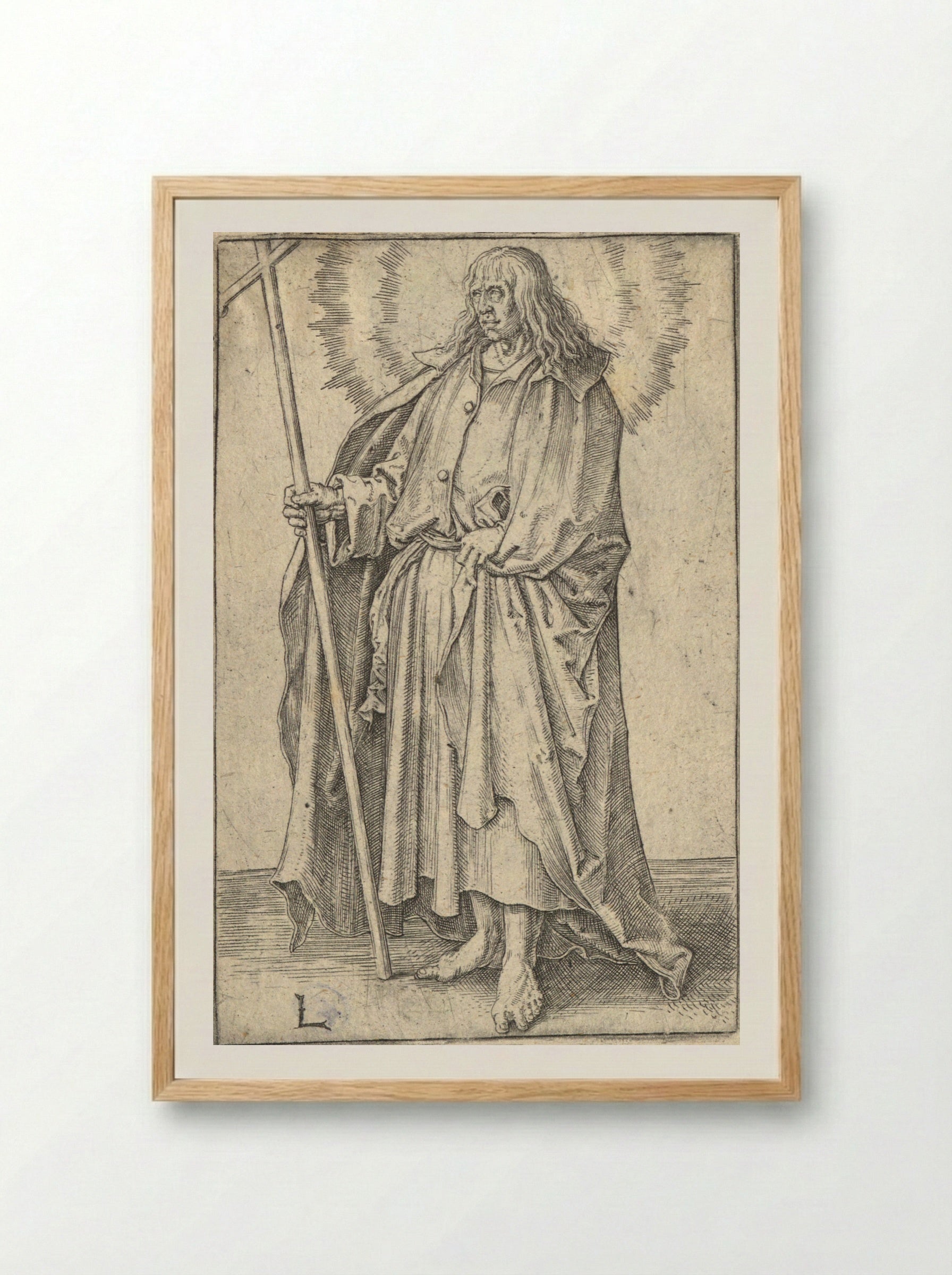 Saint Philip - Lucas van Leyden - Framed Print Wood