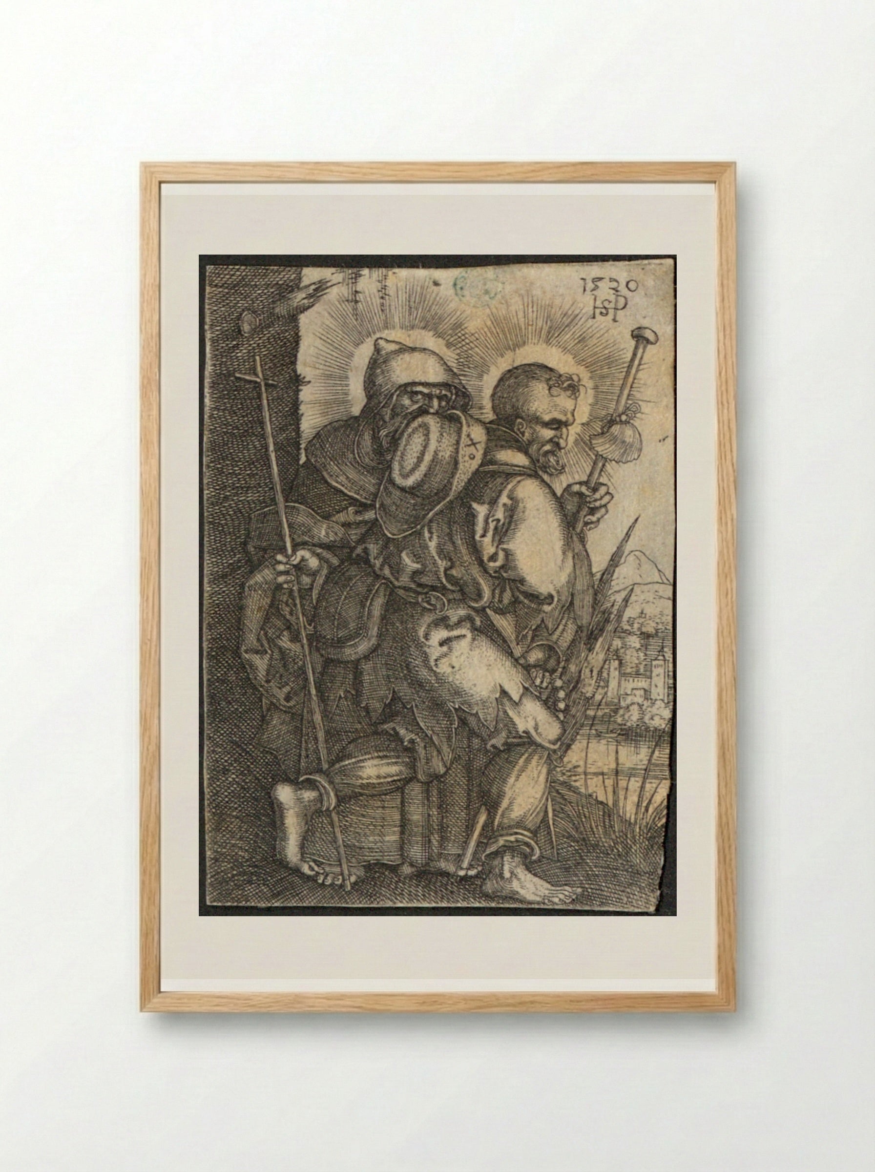 Saint Philip - Sebald Beham - Framed Print Wood