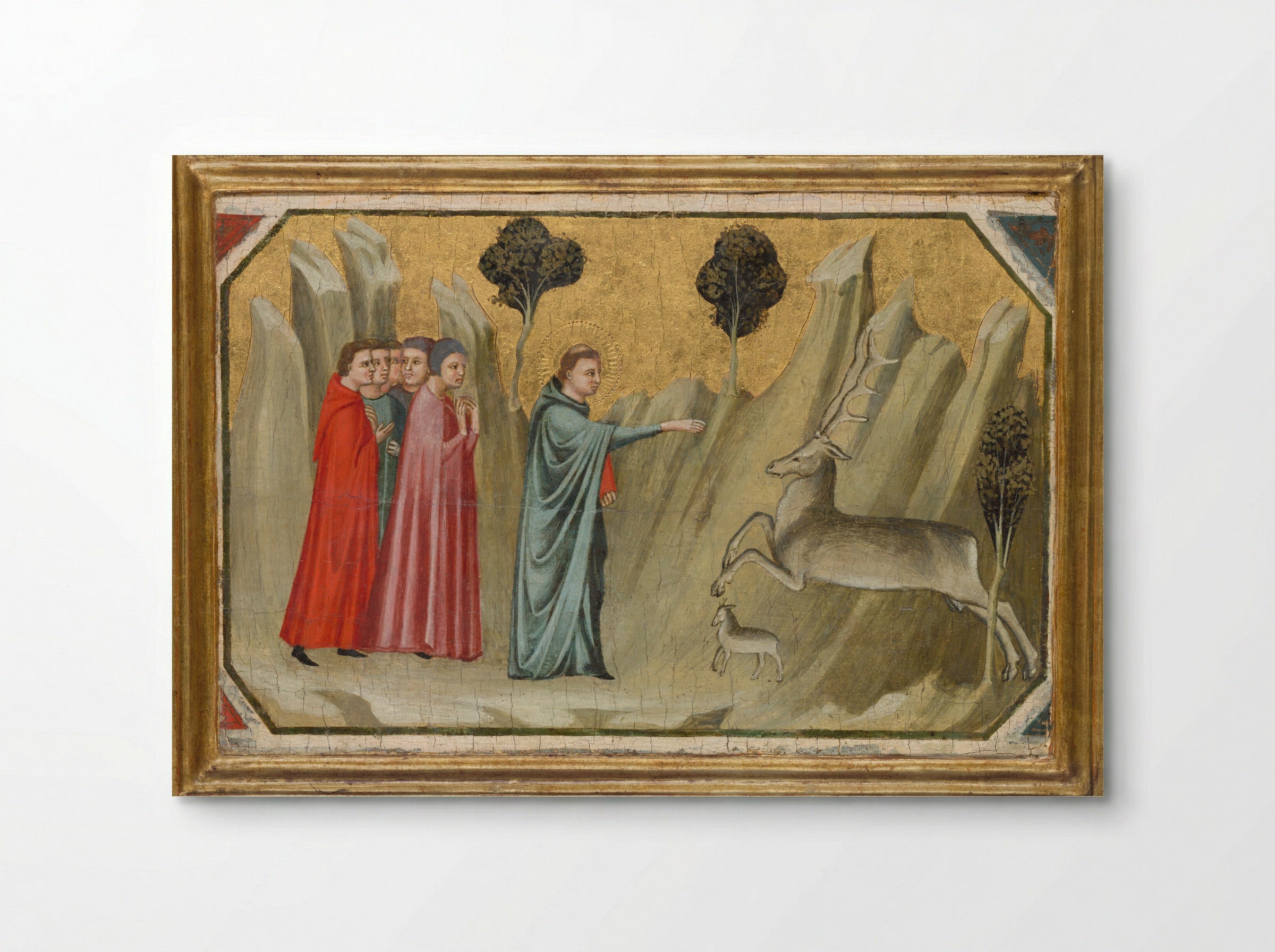Saint Proculus on a Journey Stops a Doe in the Wilderness - Pacino di Bonaguida - Poster