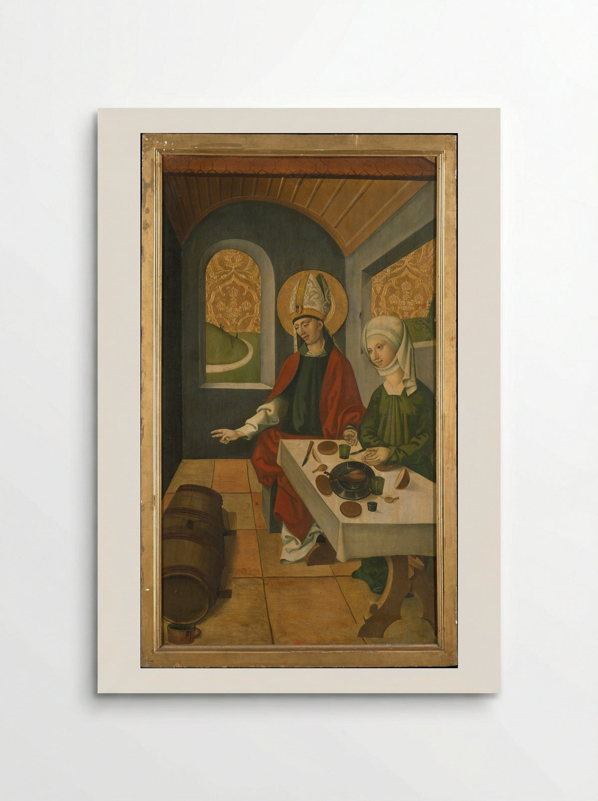 Saint Remigius Replenishing the Barrel of Wine - Swiss Painter - Poster