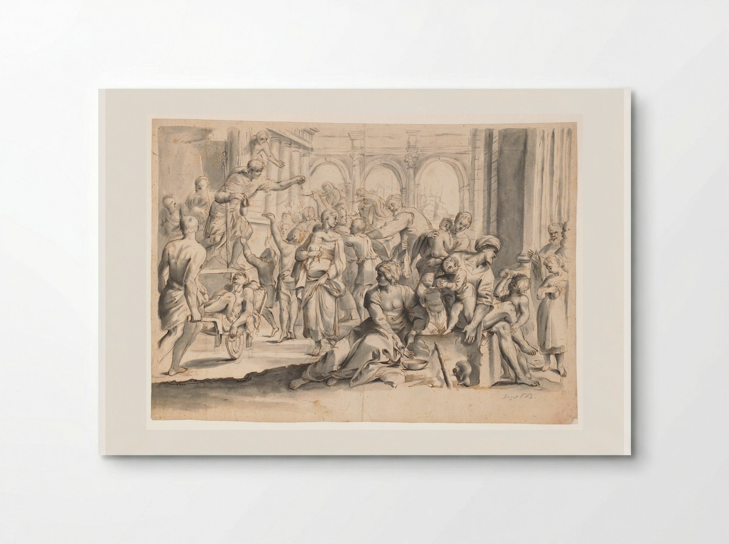 Saint Roch Distributing Alms - Moses ter Borch - Poster