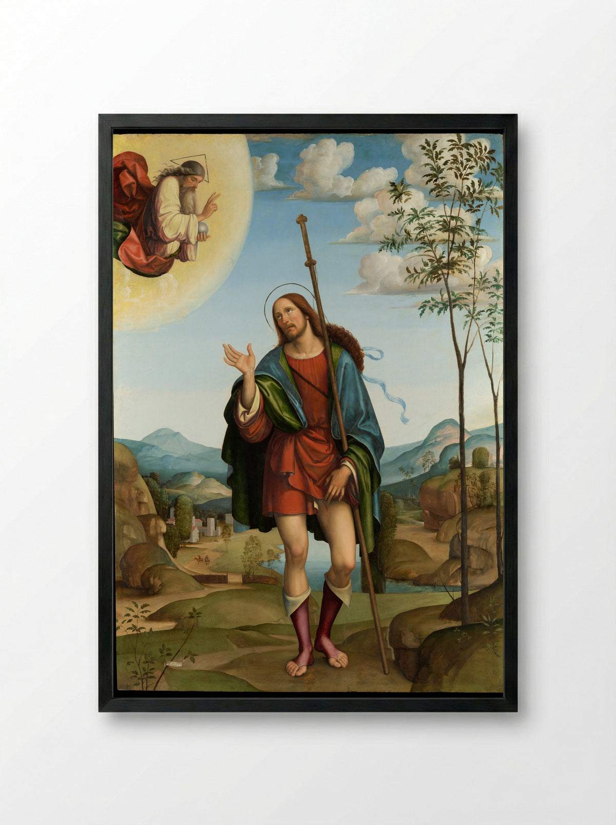 Saint Roch - Francesco Francia - Framed Print Black