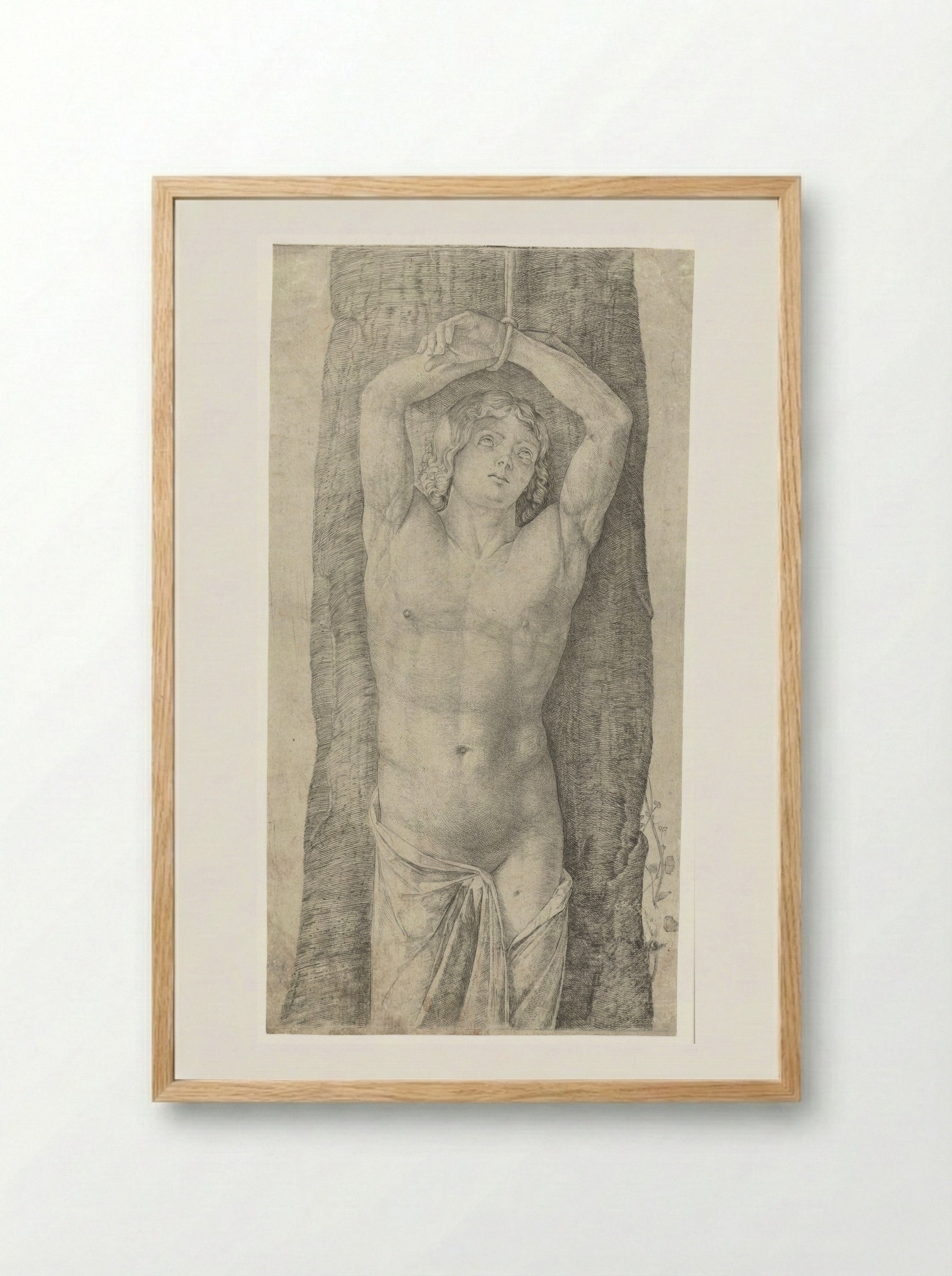 Saint Sebastian Bound to a Tree - Jacopo de' Barbari - Framed Print Wood