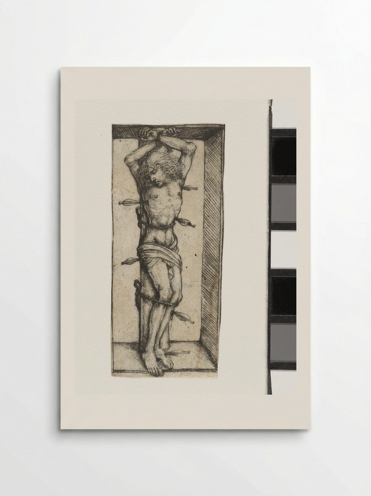 Saint Sebastian in a Niche - Meester van het Amsterdamse Kabinet - Poster