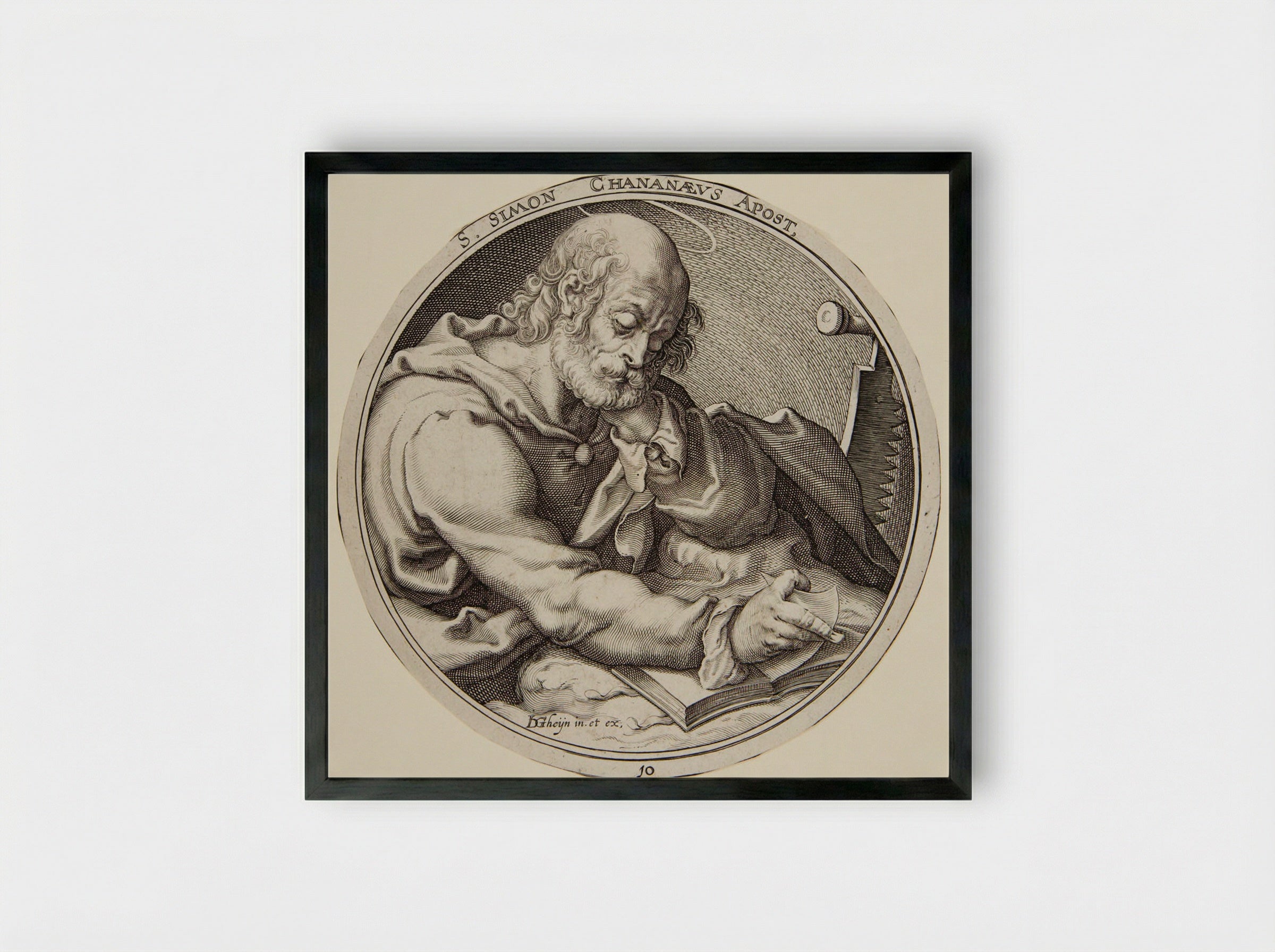 Saint Simon - Zacharias Dolendo - Framed Print Black