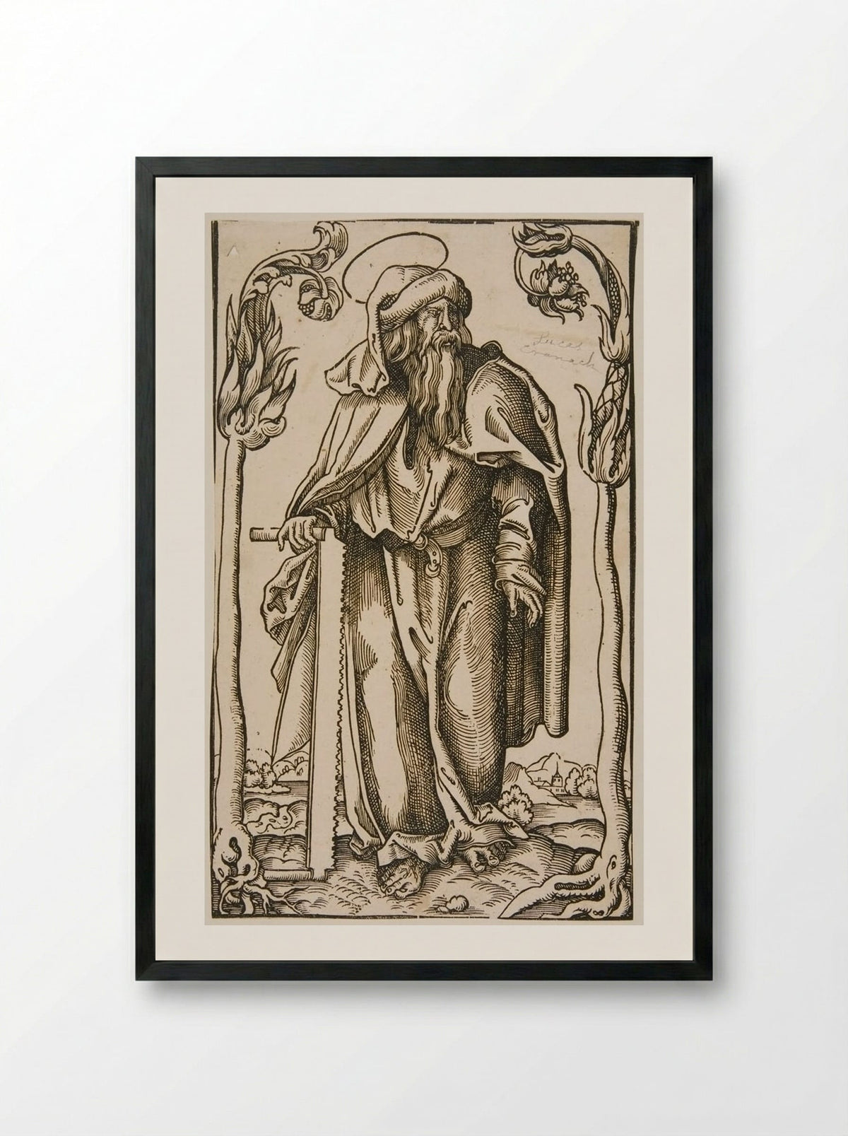 Saint Simon - Lucas Cranach the Elder - Framed Print Black