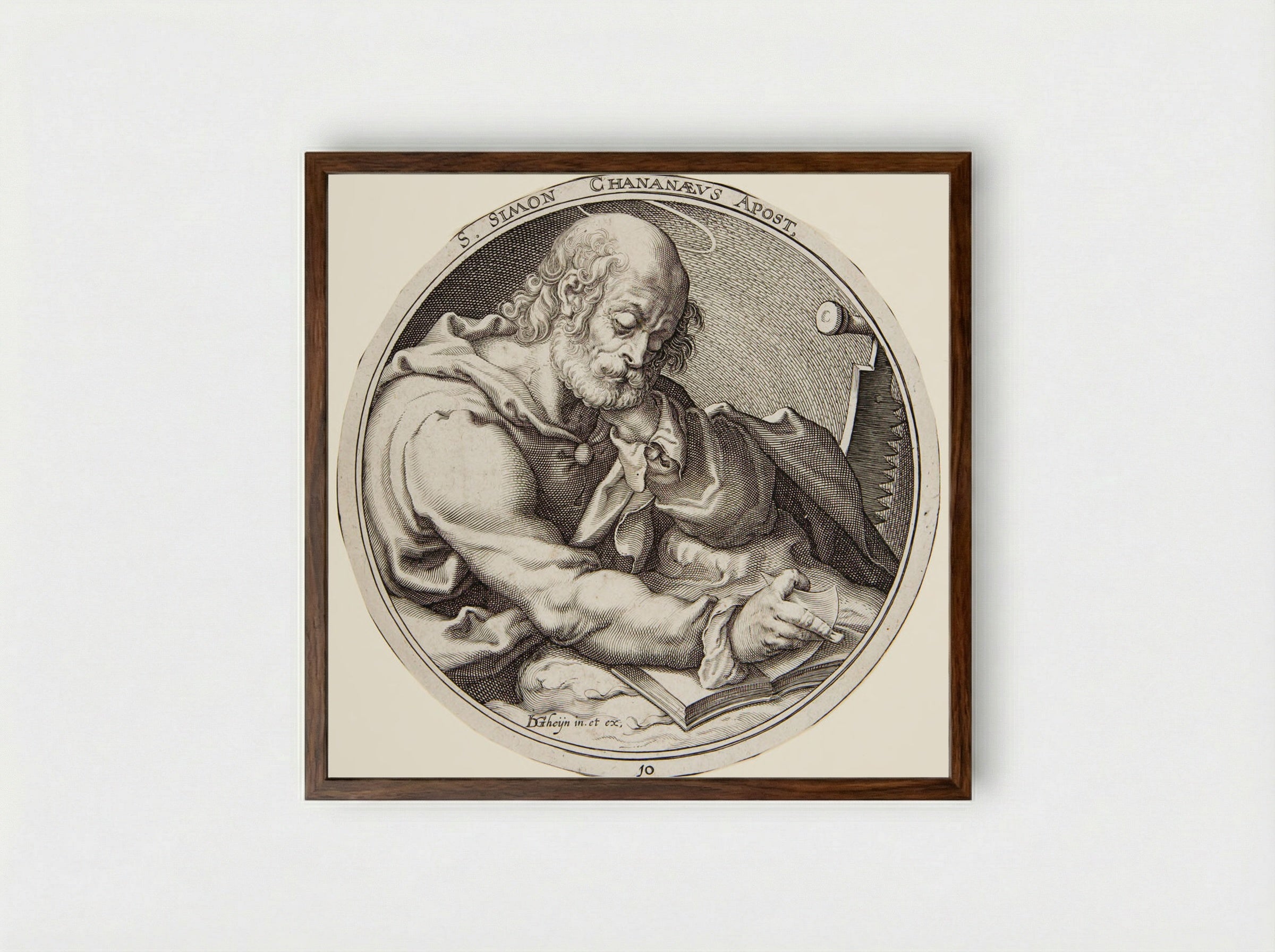Saint Simon - Zacharias Dolendo - Framed Print Dark Wood