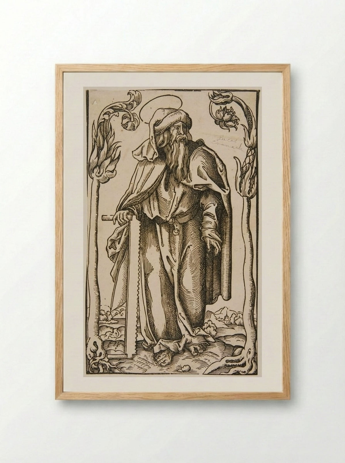 Saint Simon - Lucas Cranach the Elder - Framed Print Wood
