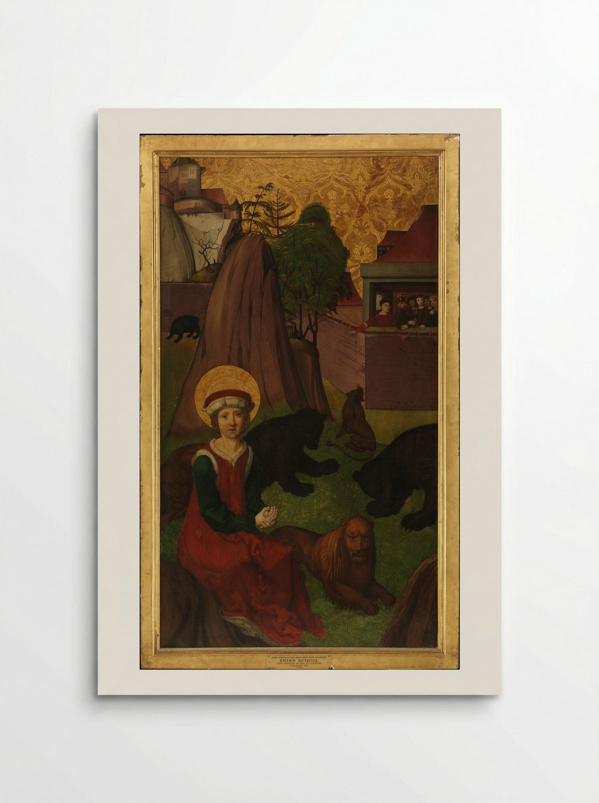 Saint Thecla in the Arena with Lions and Bears - Swiss School - Poster