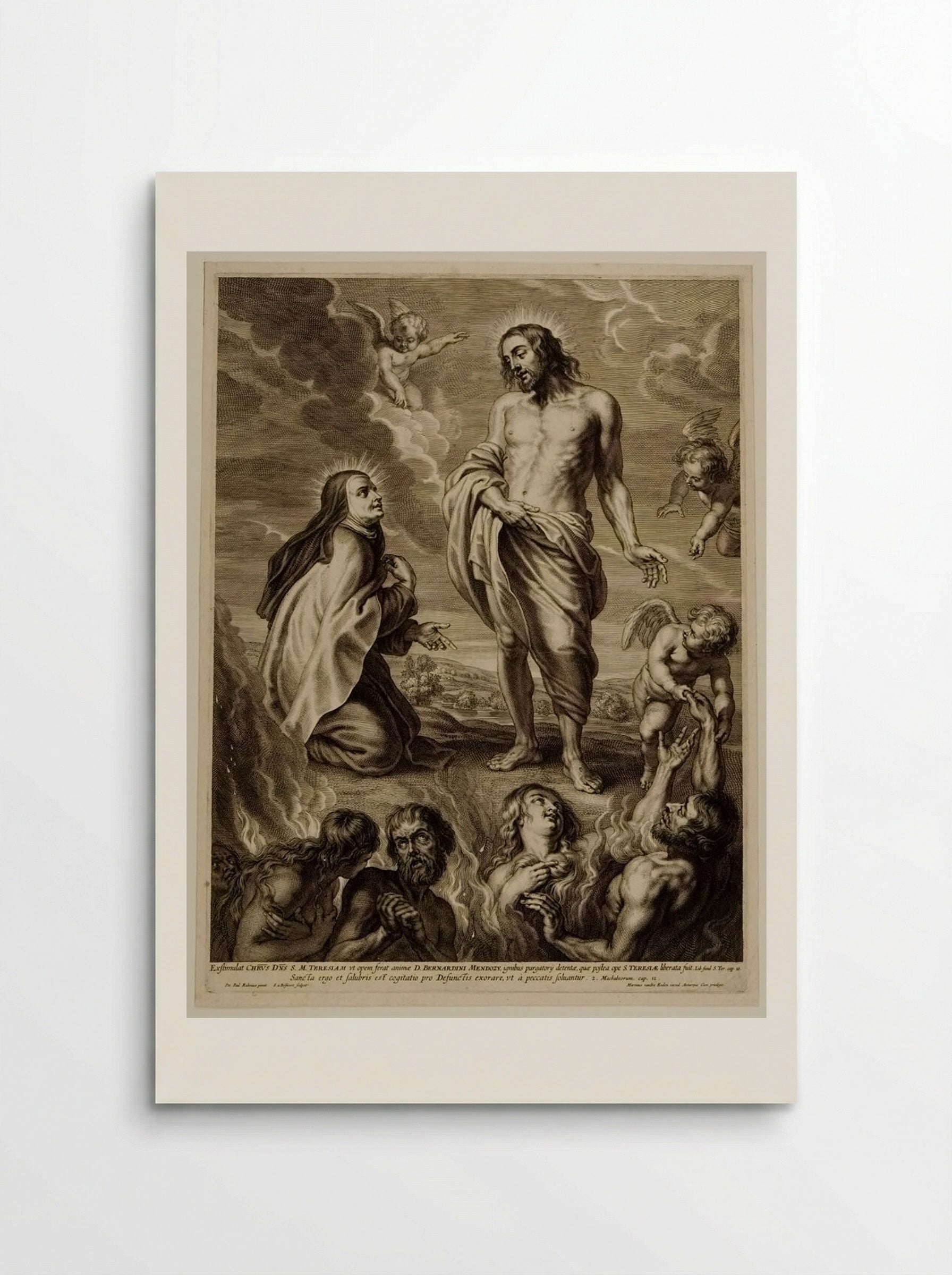 Saint Theresa Interceding for the Souls in Purgatory - Schelte Adamsz. Bolswert - Poster