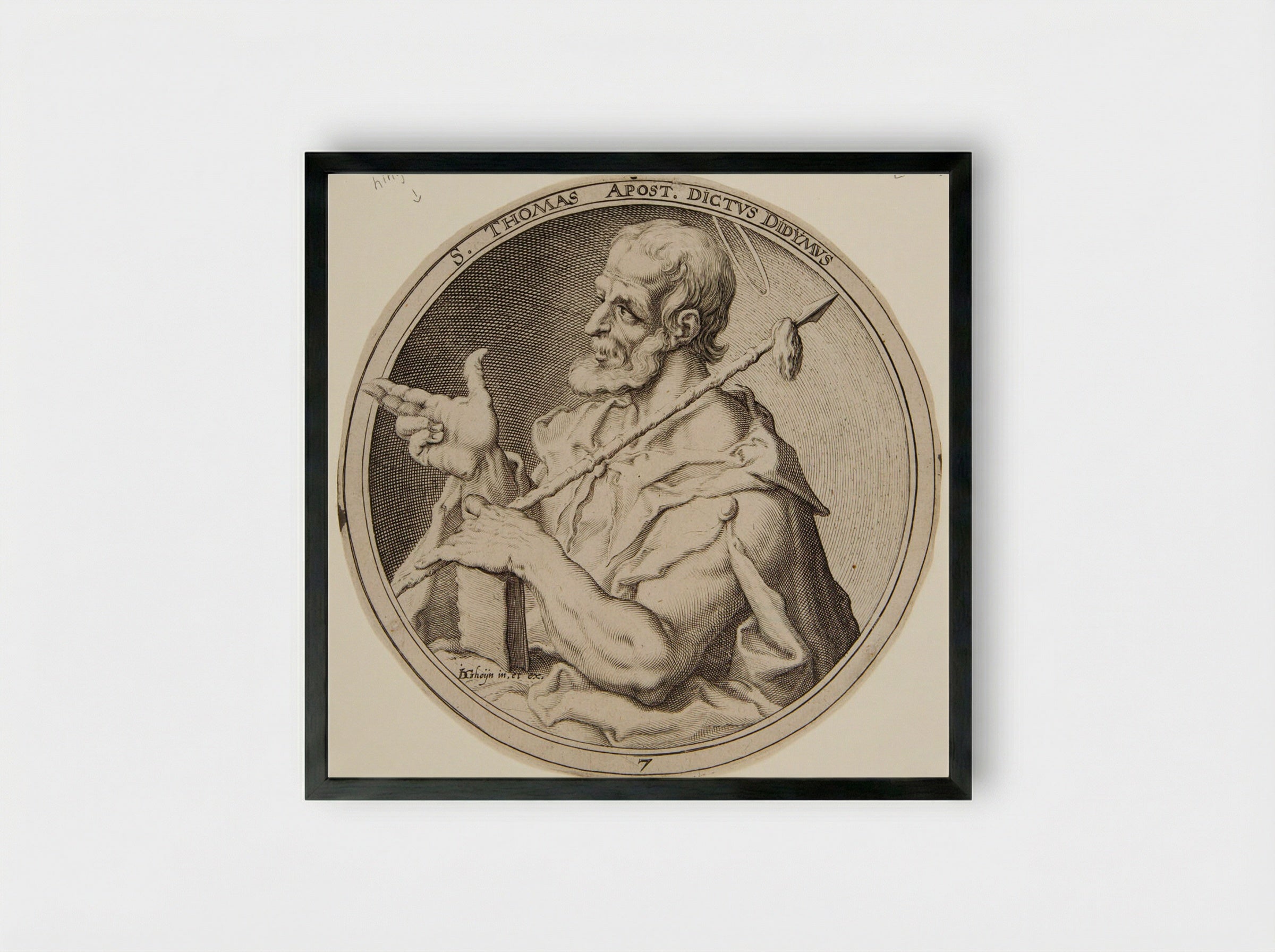 Saint Thomas (Apost. Dictus Didymus) - Zacharias Dolendo - Framed Print Black