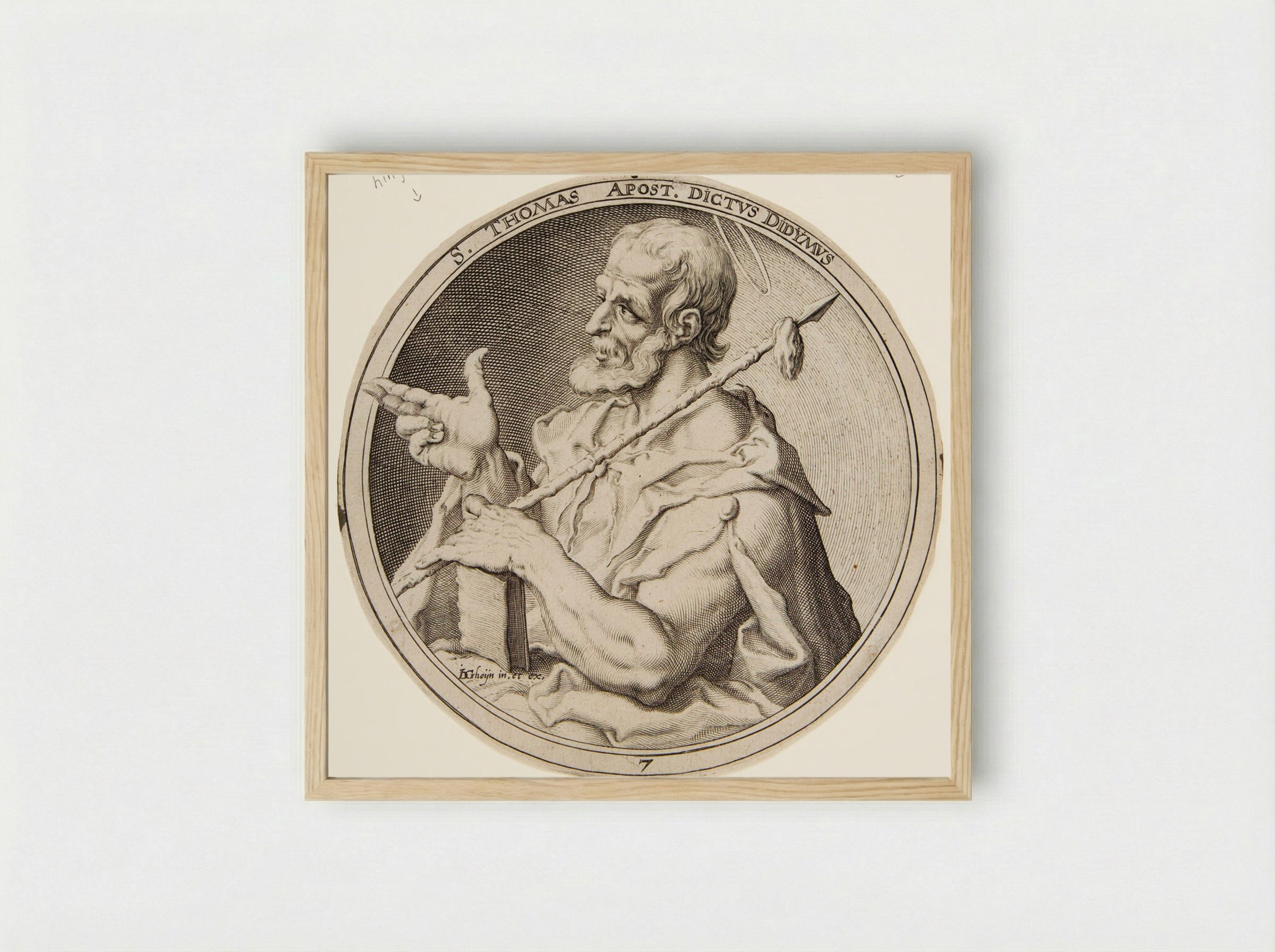 Saint Thomas (Apost. Dictus Didymus) - Zacharias Dolendo - Framed Print Wood