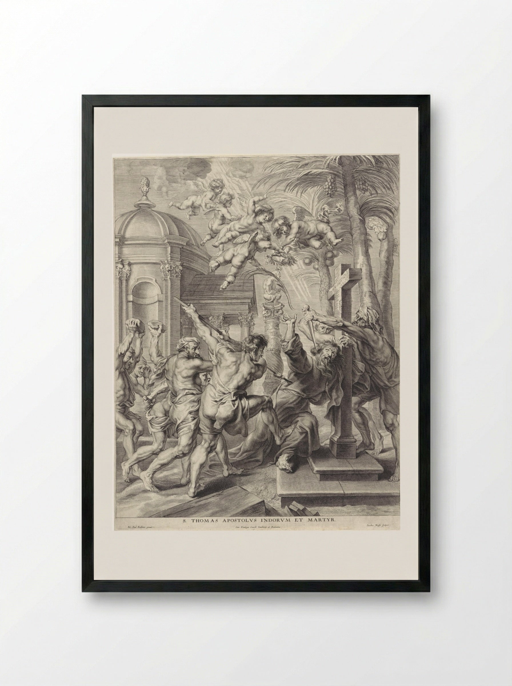 Saint Thomas Apostolus Indorum et Martyr - Jacob Neeffs - Framed Print Black