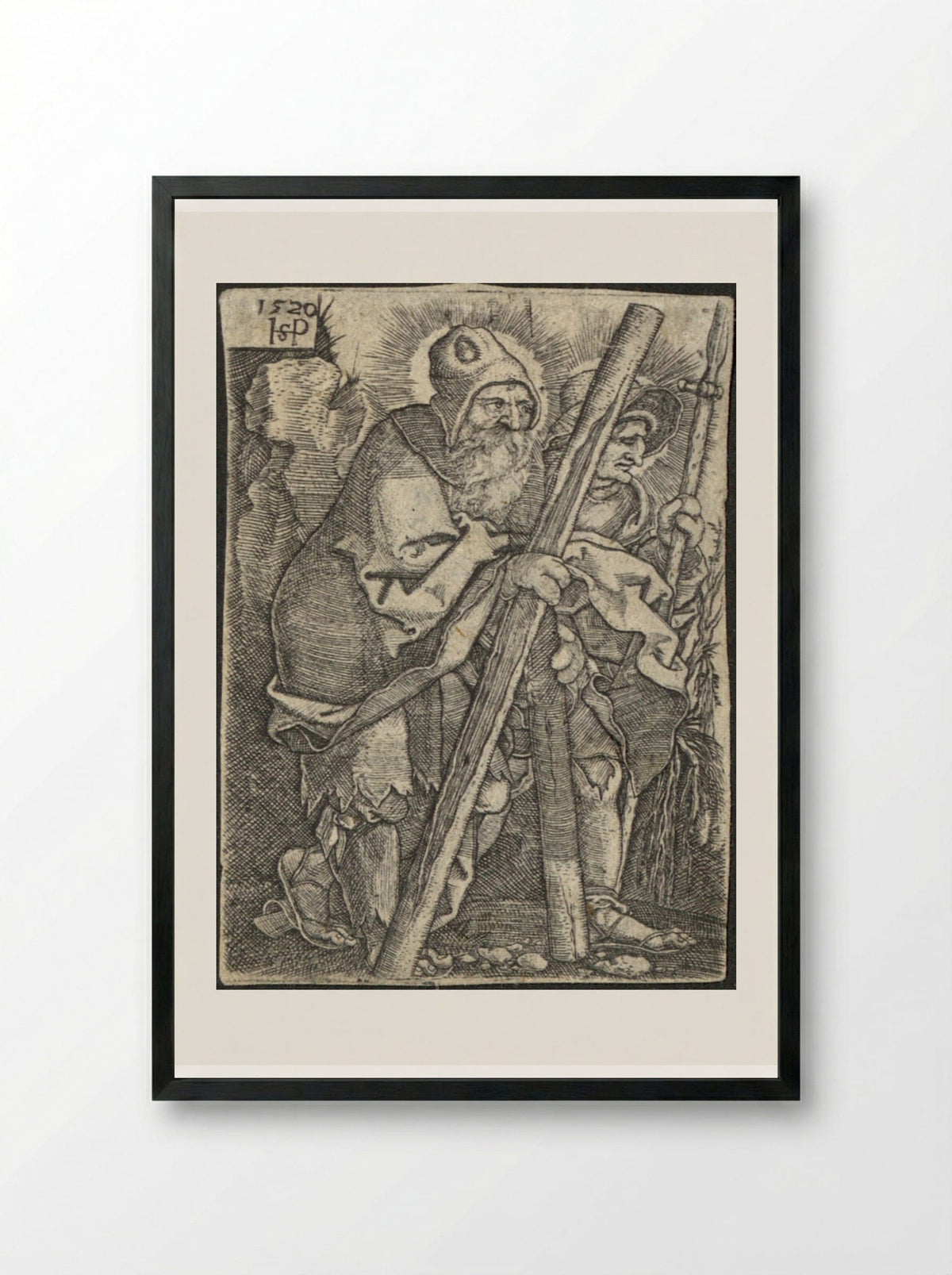 Saint Thomas - Sebald Beham - Framed Print Black