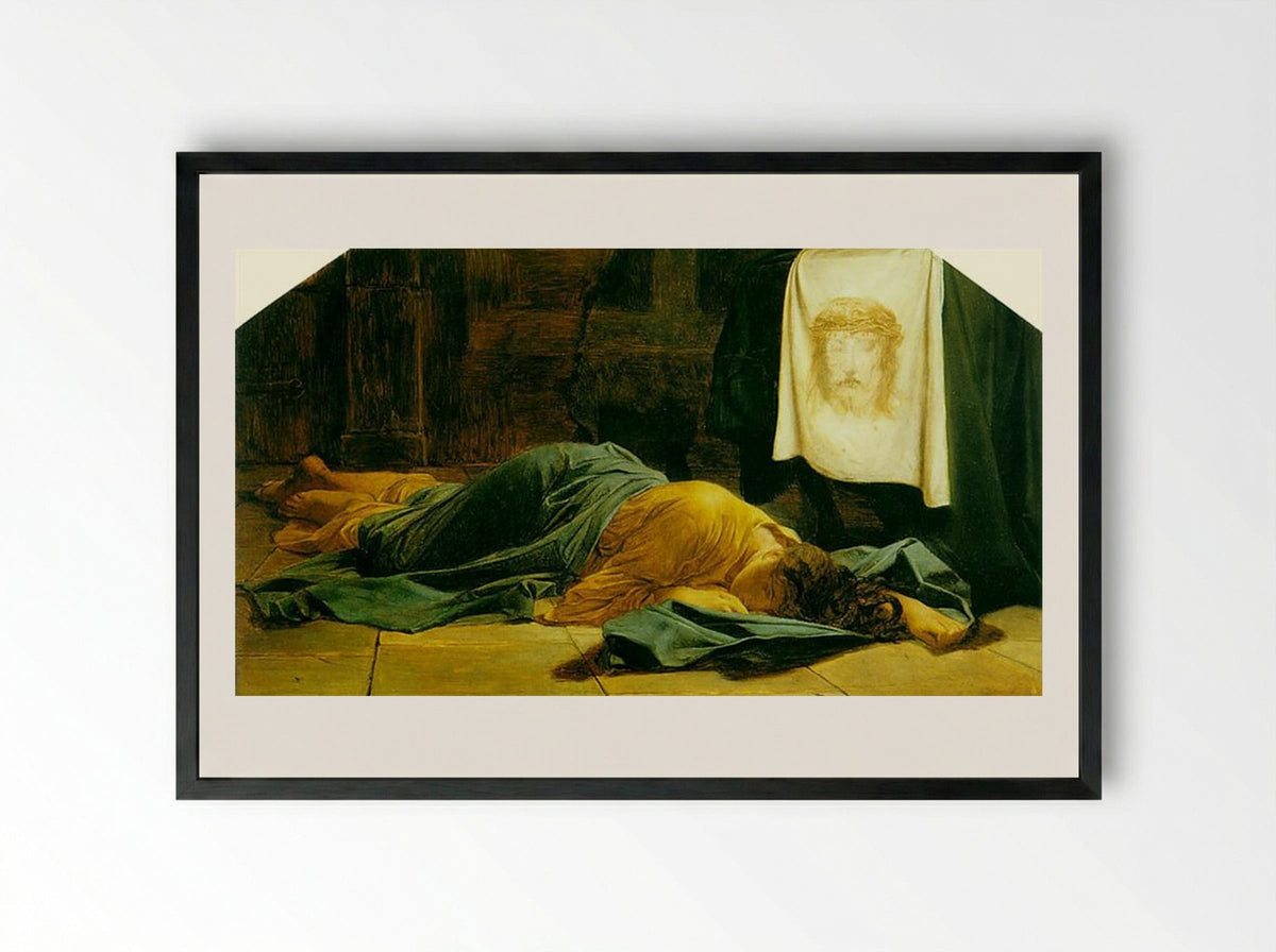 Saint Veronica - Paul Delaroche - Framed Print Black