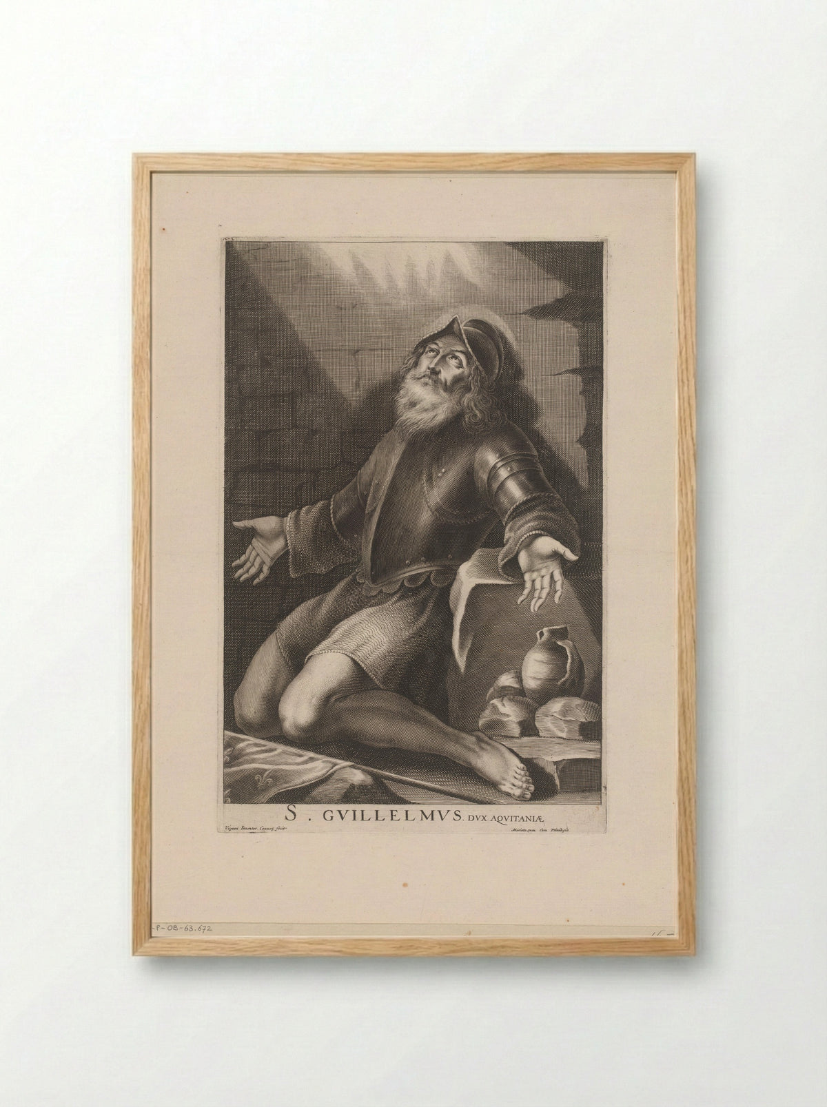 Saint William of Aquitaine - Jean Couvay - Framed Print Wood