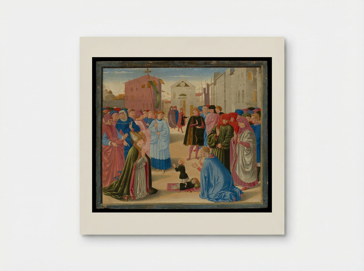 Saint Zenobius Resuscitating a Dead Child - Benozzo Gozzoli - Poster