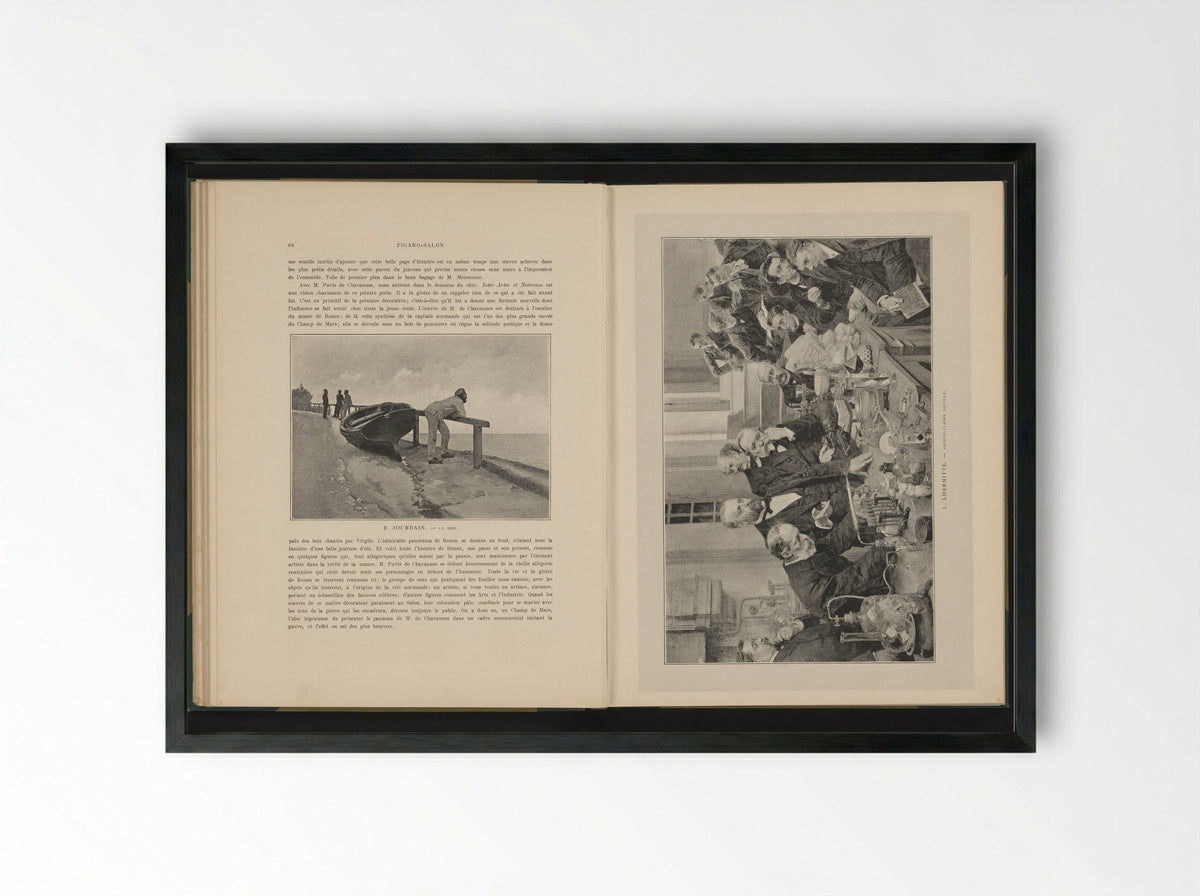 Sainte-Claire Deville - Léon Lhermitte - Framed Print Black