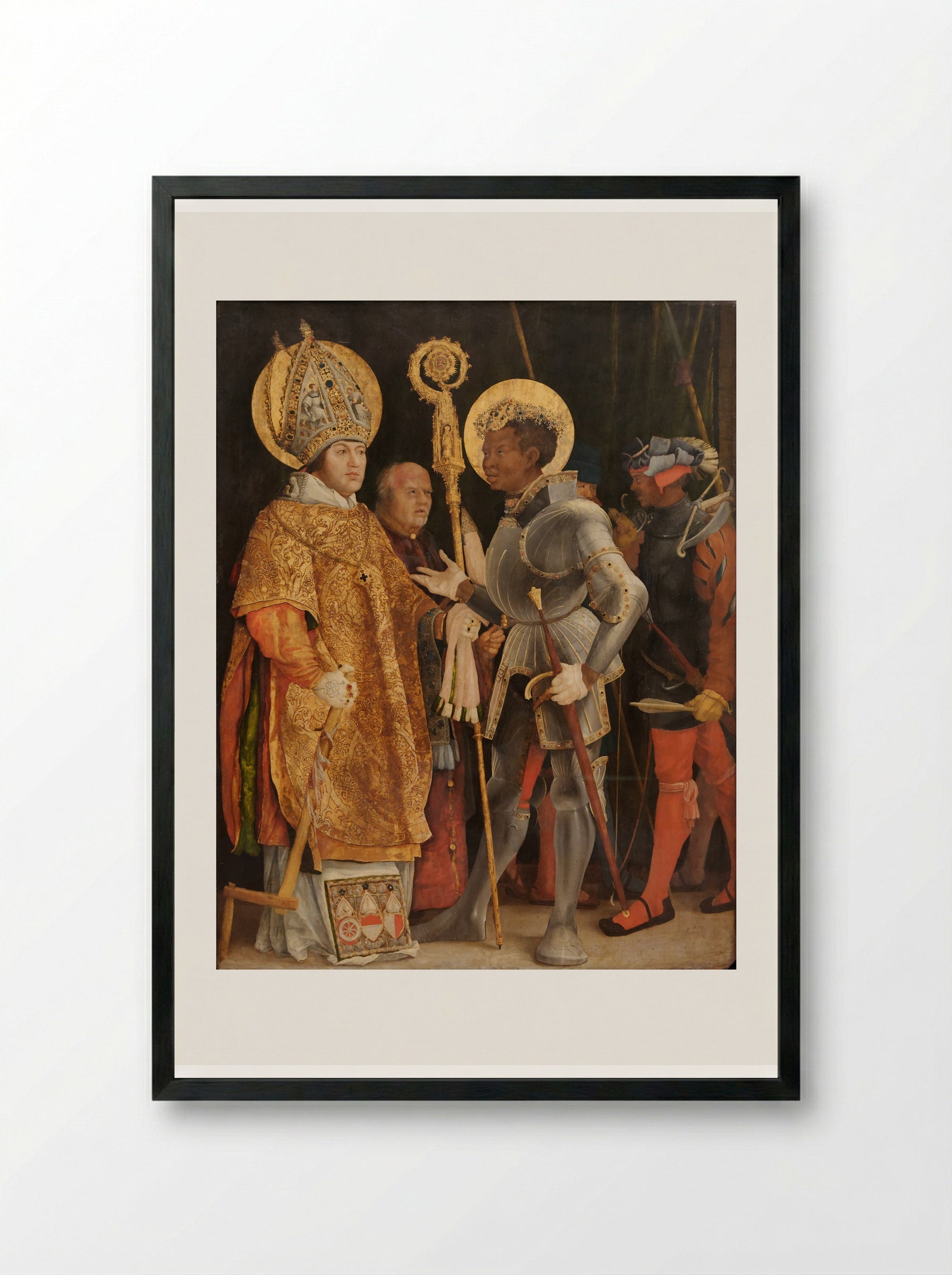 Saints Erasmus and Mauritius - Matthias Grünewald - Framed Print Black