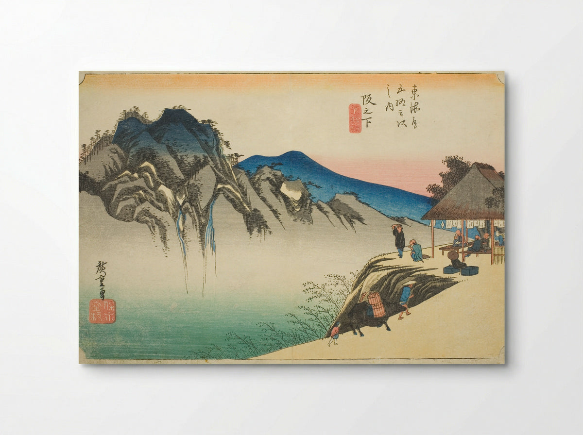 Sakanoshita: Peak of Fudesute Mountain - Utagawa Hiroshige - Poster