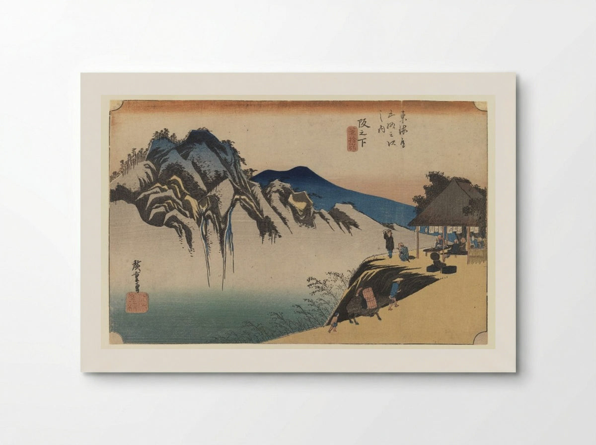 Sakanoshita: The Throwing Away the Brush Peak - Utagawa Hiroshige - Poster