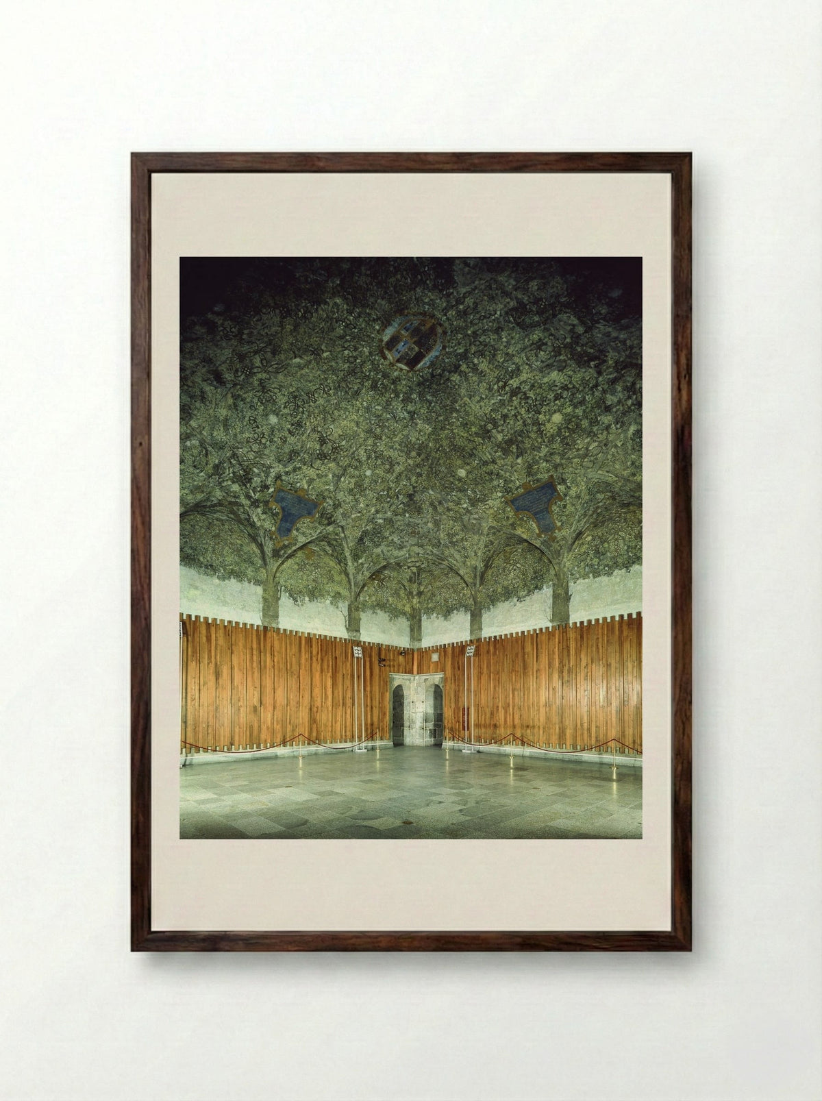 Sala delle Asse - Leonardo da Vinci - Framed Print Dark Wood