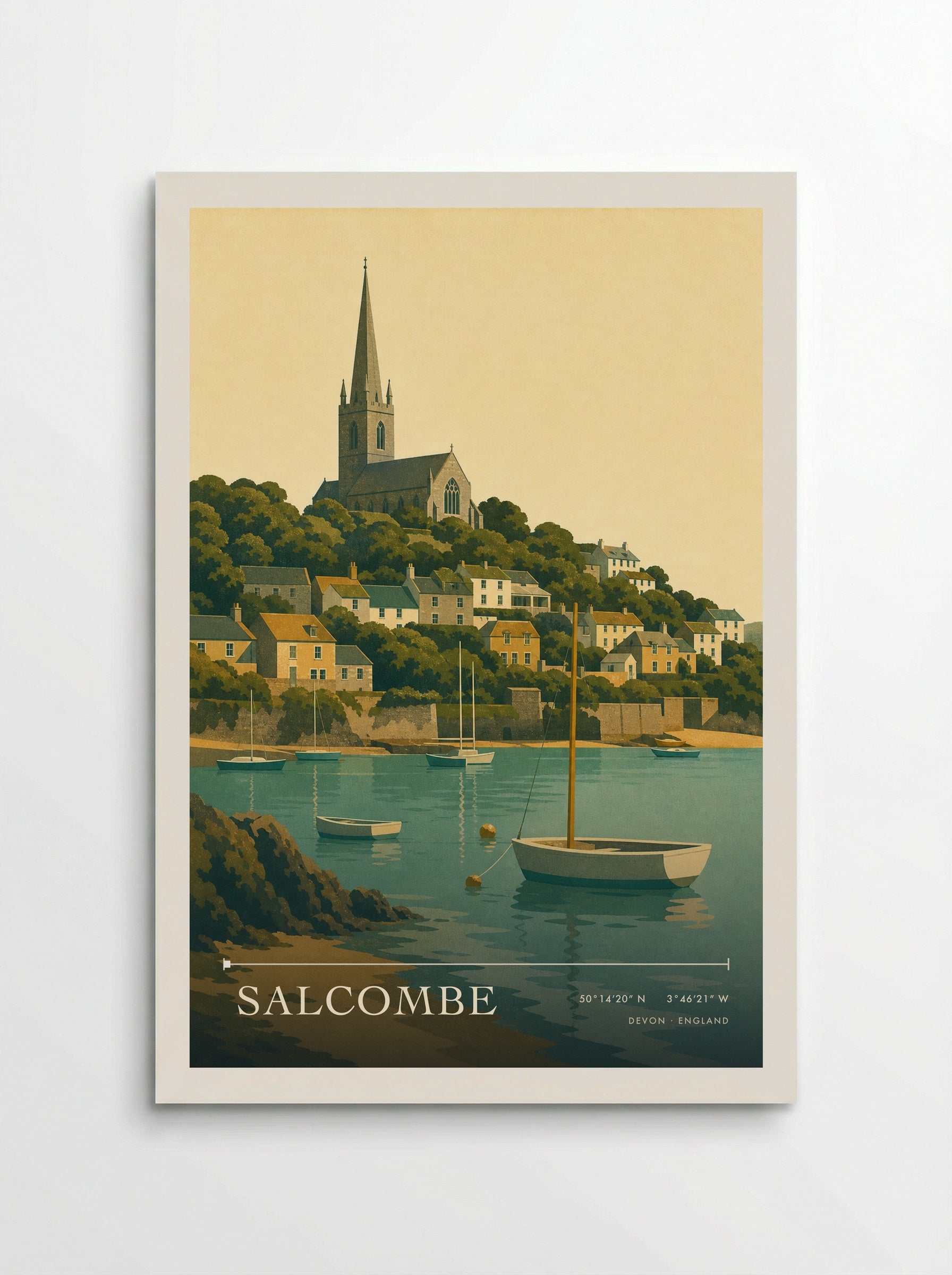 Salcombe Devon England Travel Poster - Poster