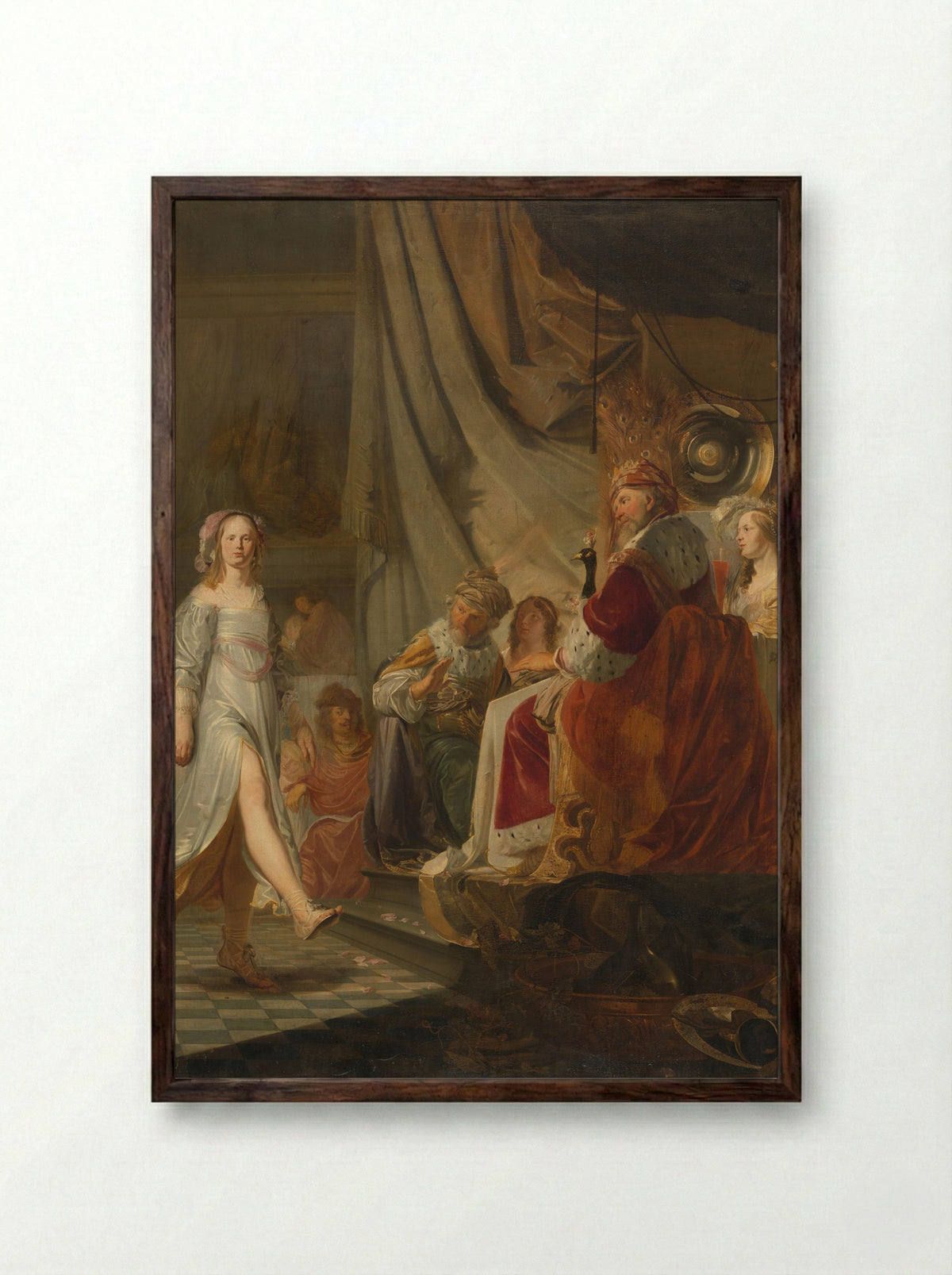 Salome Dancing Before Herod - Hans Horions - Framed Print Dark Wood