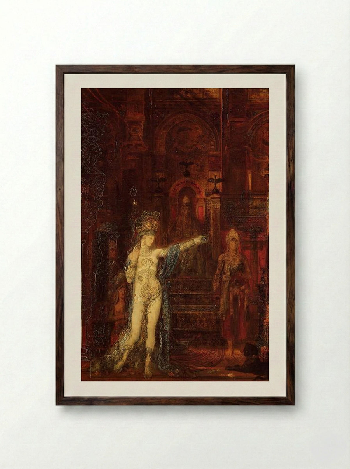 Salome Dancing before Herod - Gustave Moreau - Framed Print Dark Wood