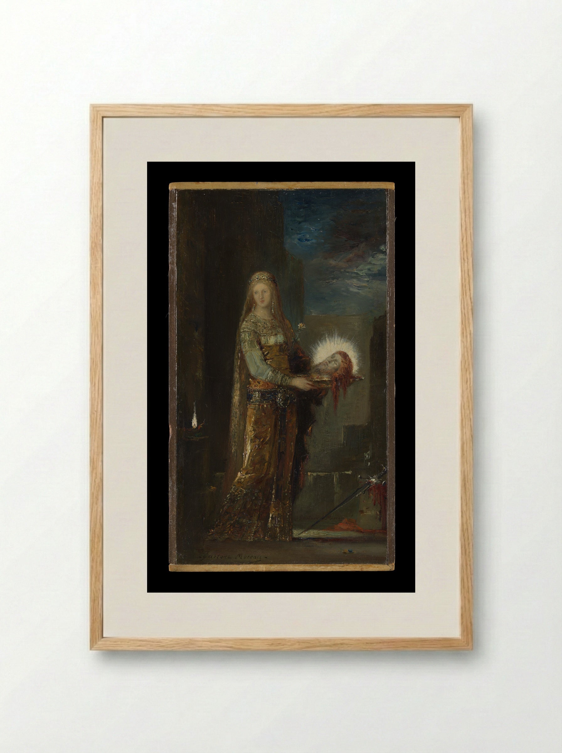 Salome with the Head of John the Baptist - Gustave Moreau - Framed Print Wood