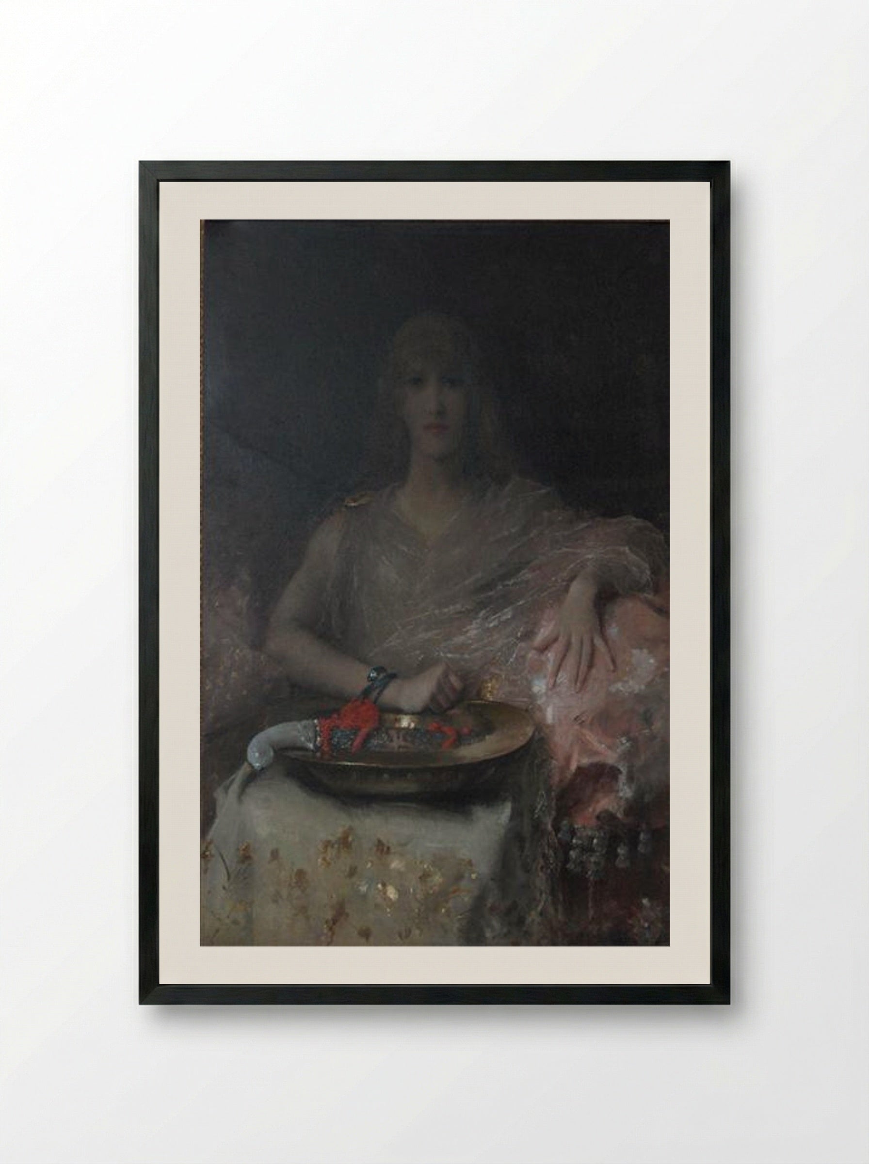 Salome - Alfred Stevens - Framed Print Black