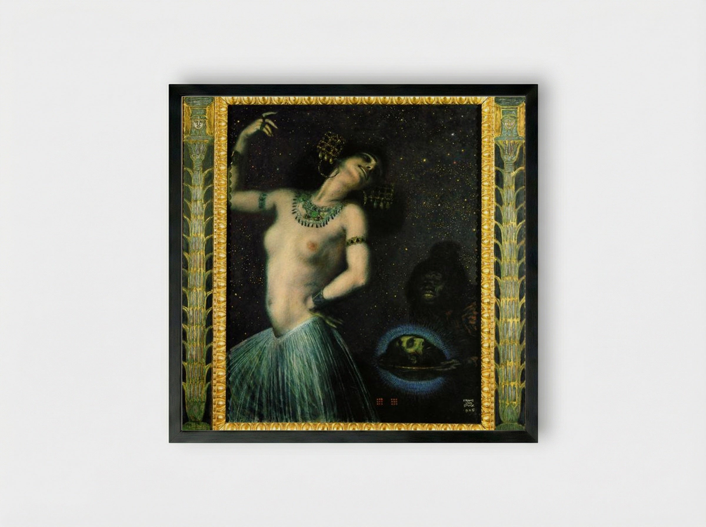 Salome - Franz von Stuck - Framed Print Black