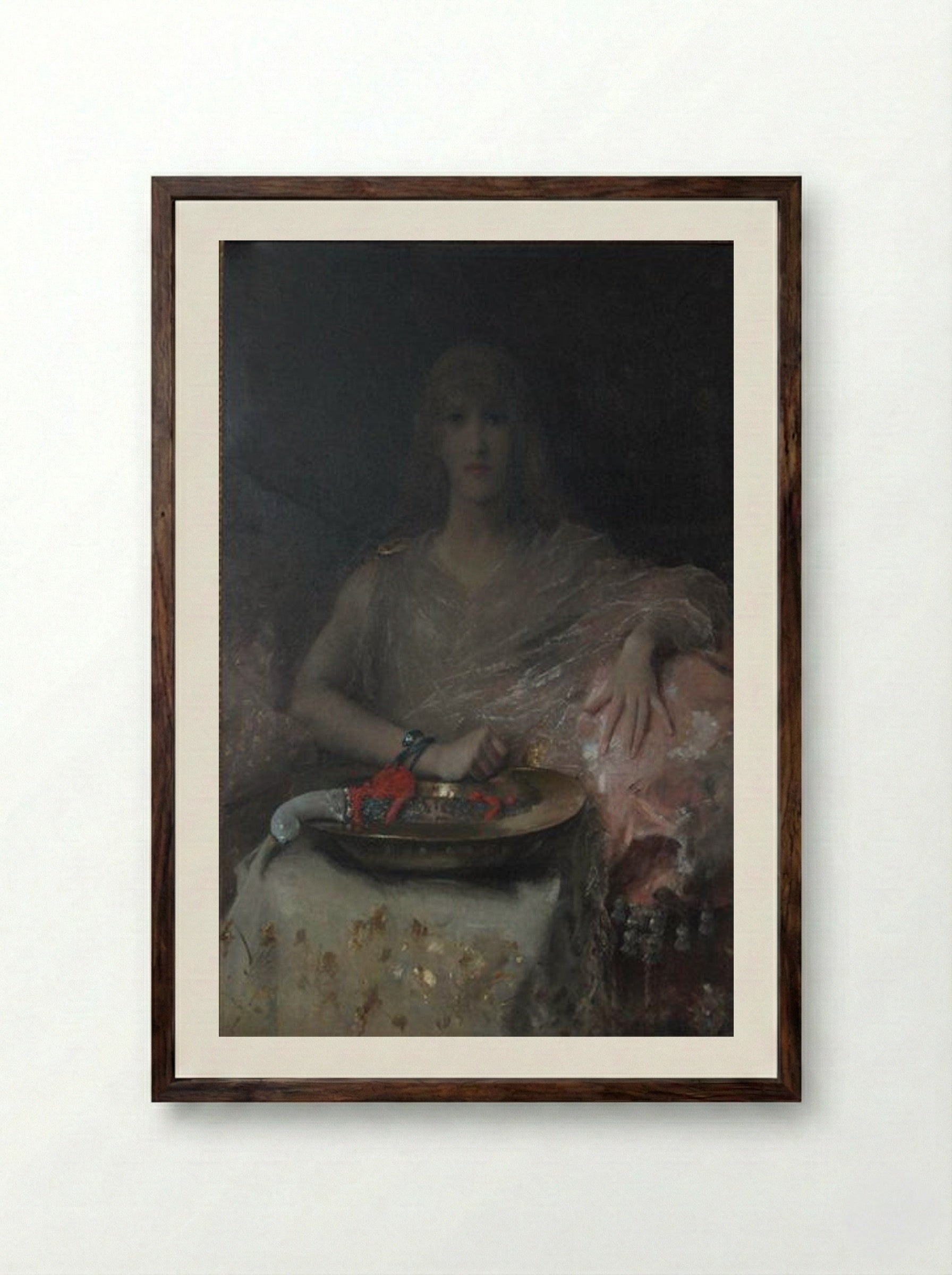 Salome - Alfred Stevens - Framed Print Dark Wood