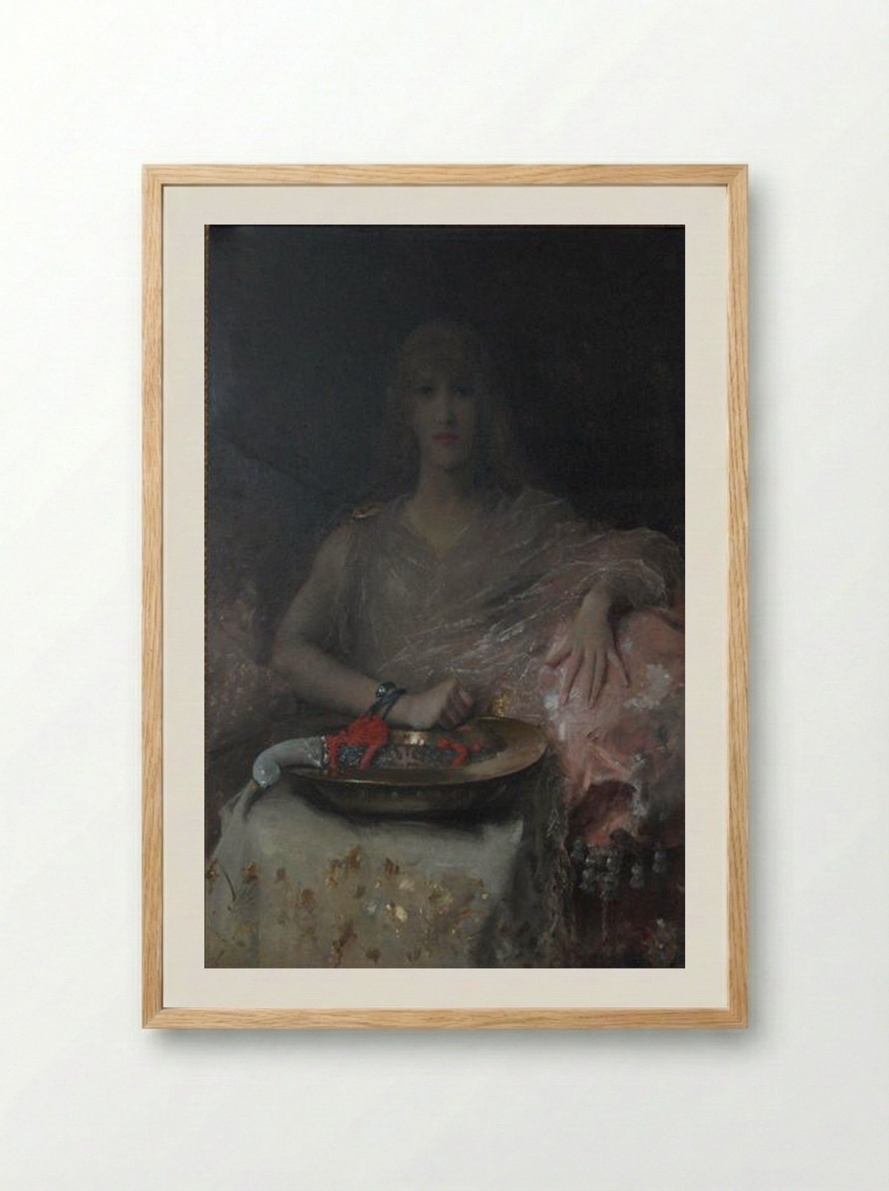 Salome - Alfred Stevens - Framed Print Wood
